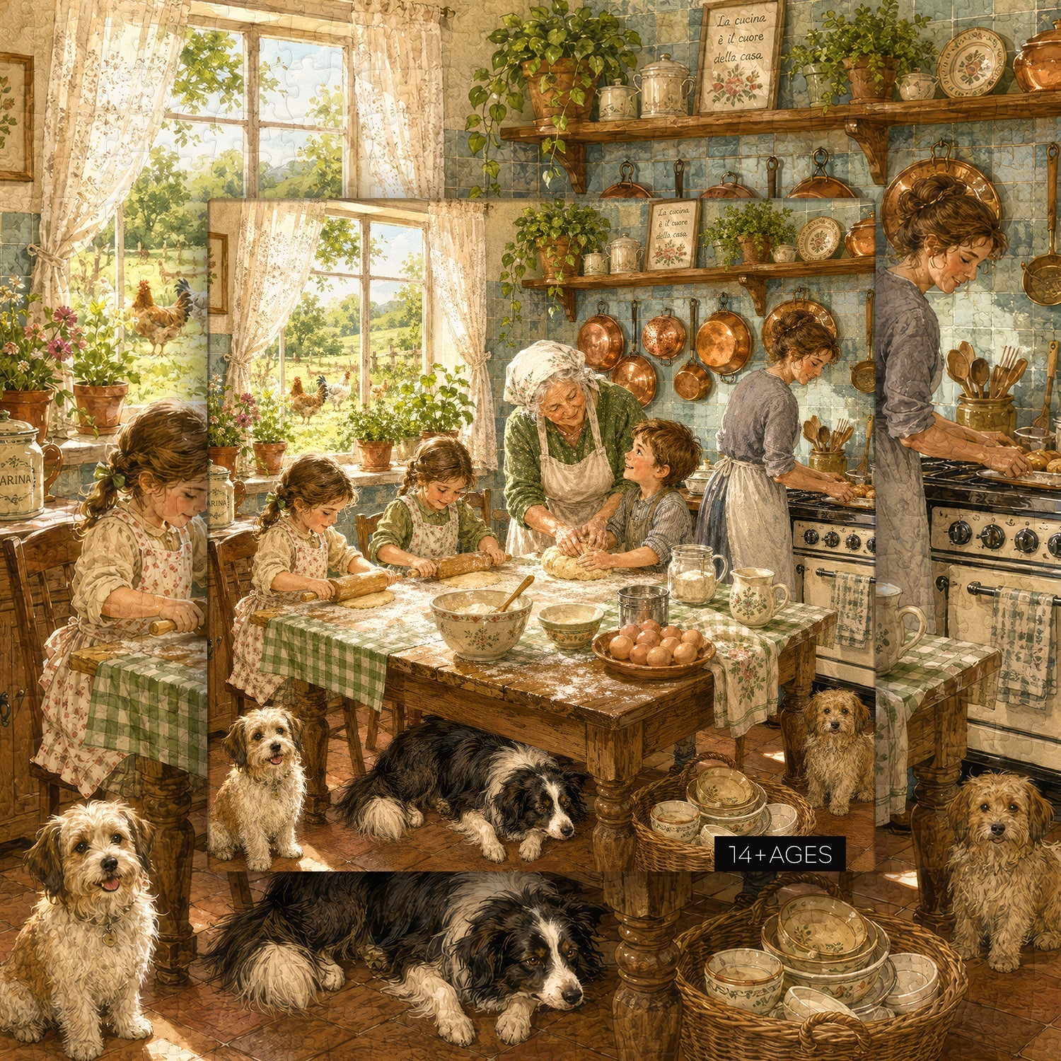 Grandma's Baking Lesson Jigsaw Puzzle 1000 Piece