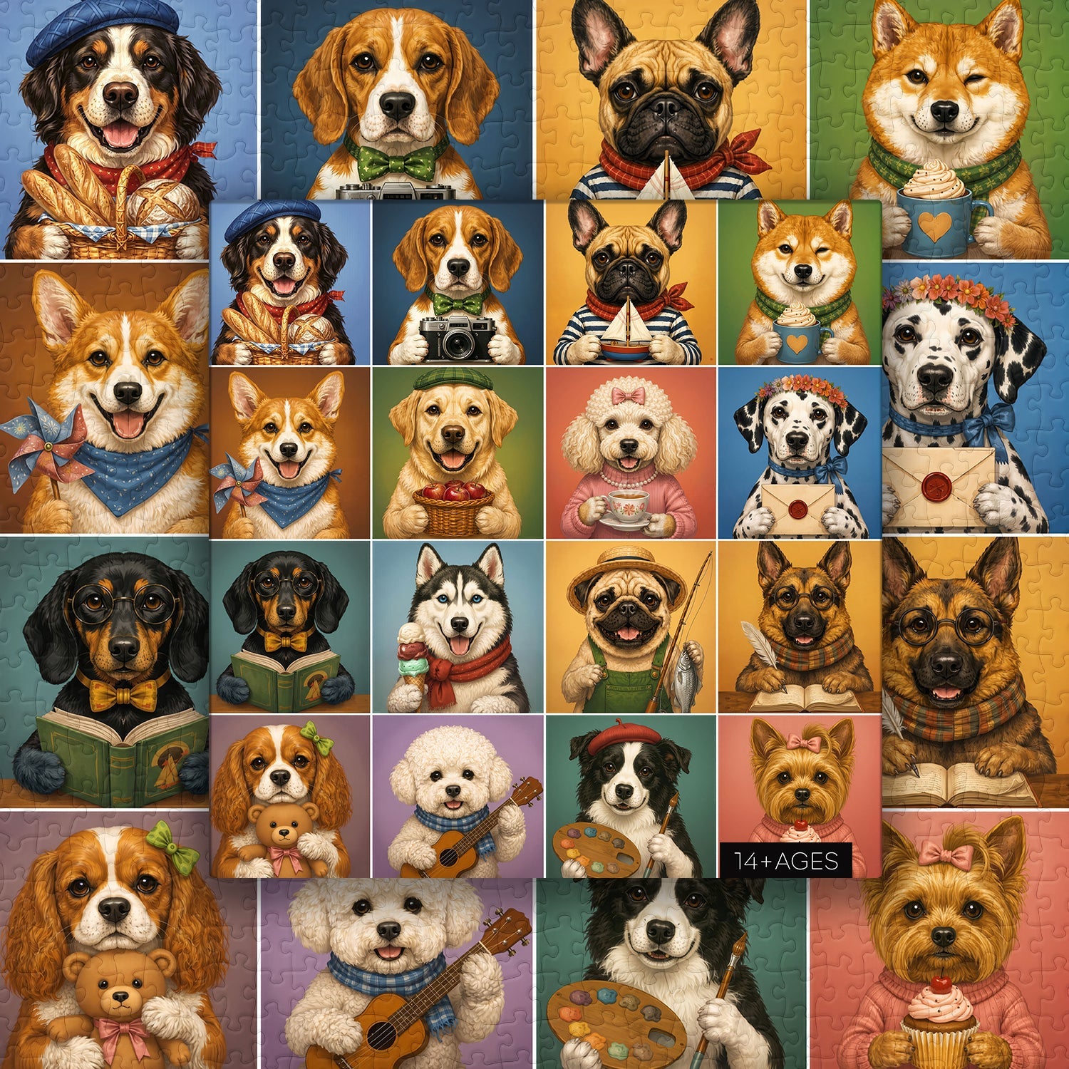 Puppy Gallery Jigsaw Puzzle 1000 Piece