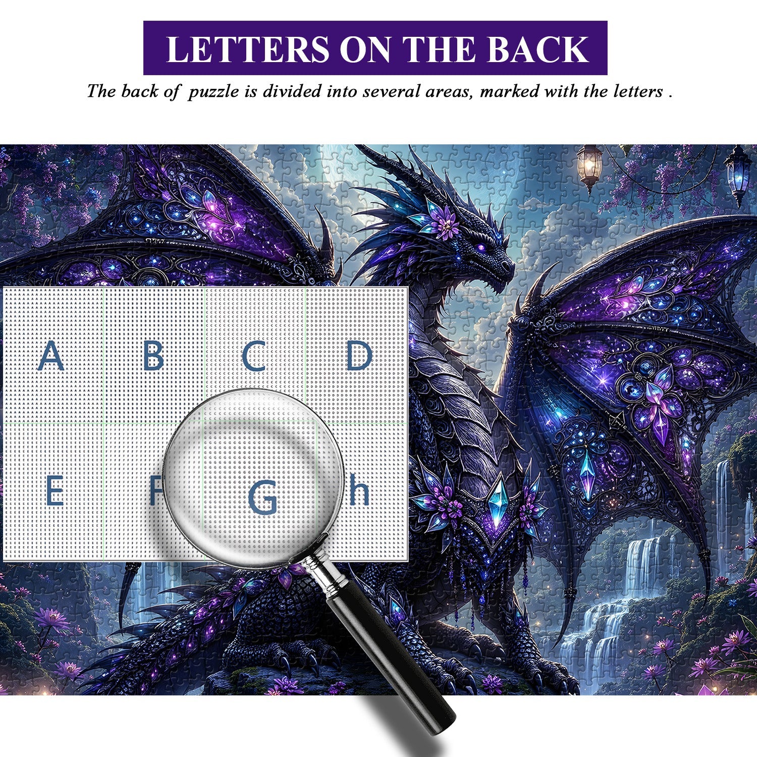 Purple Fantasy Dragon Jigsaw Puzzle 1000 Pieces