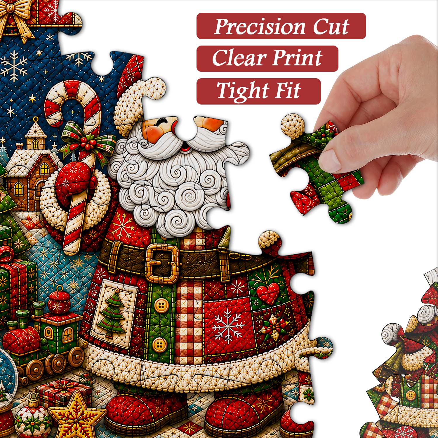 Quilted Christmas Joy Jigsaw Puzzle 1000 Pieces