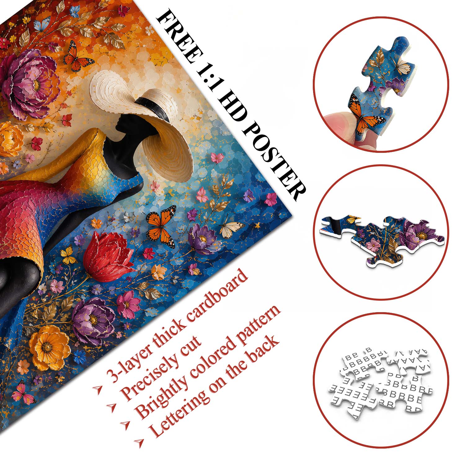 Flower Sea Silhouette Jigsaw Puzzle 1000 Piece