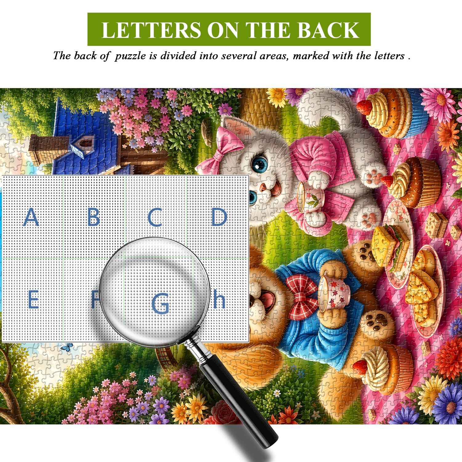 Cute pet picnic Jigsaw Puzzle 1000 Piece