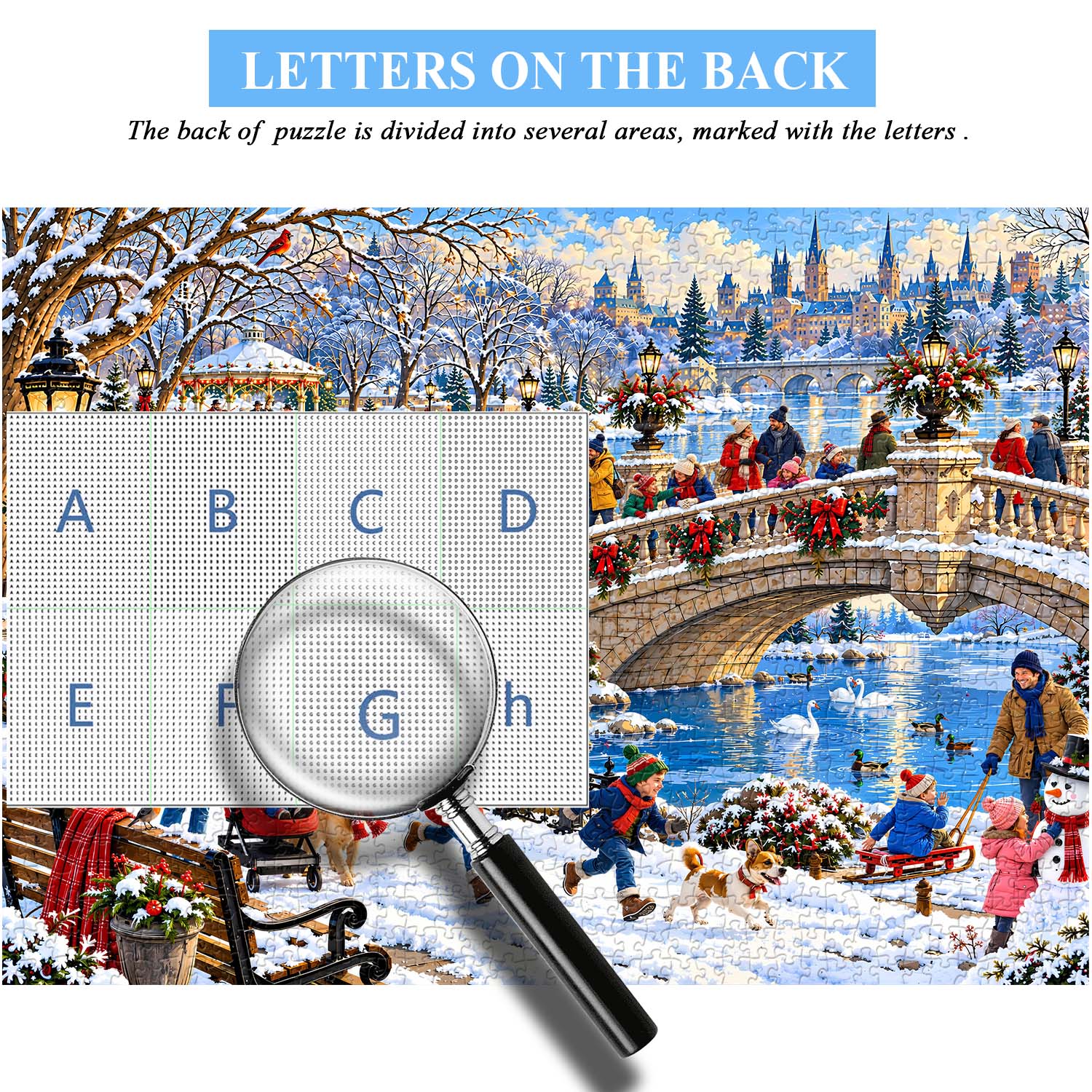 Vibrant Winter Lakeside Jigsaw Puzzle 1000 Pieces