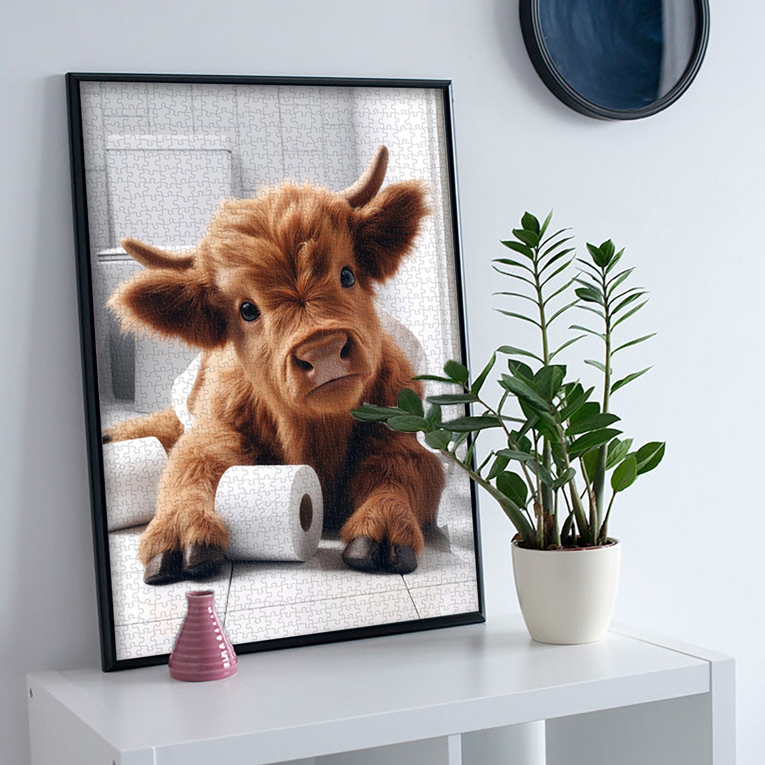 Toilet Paper Cow Jigsaw Puzzle 1000 Pieces