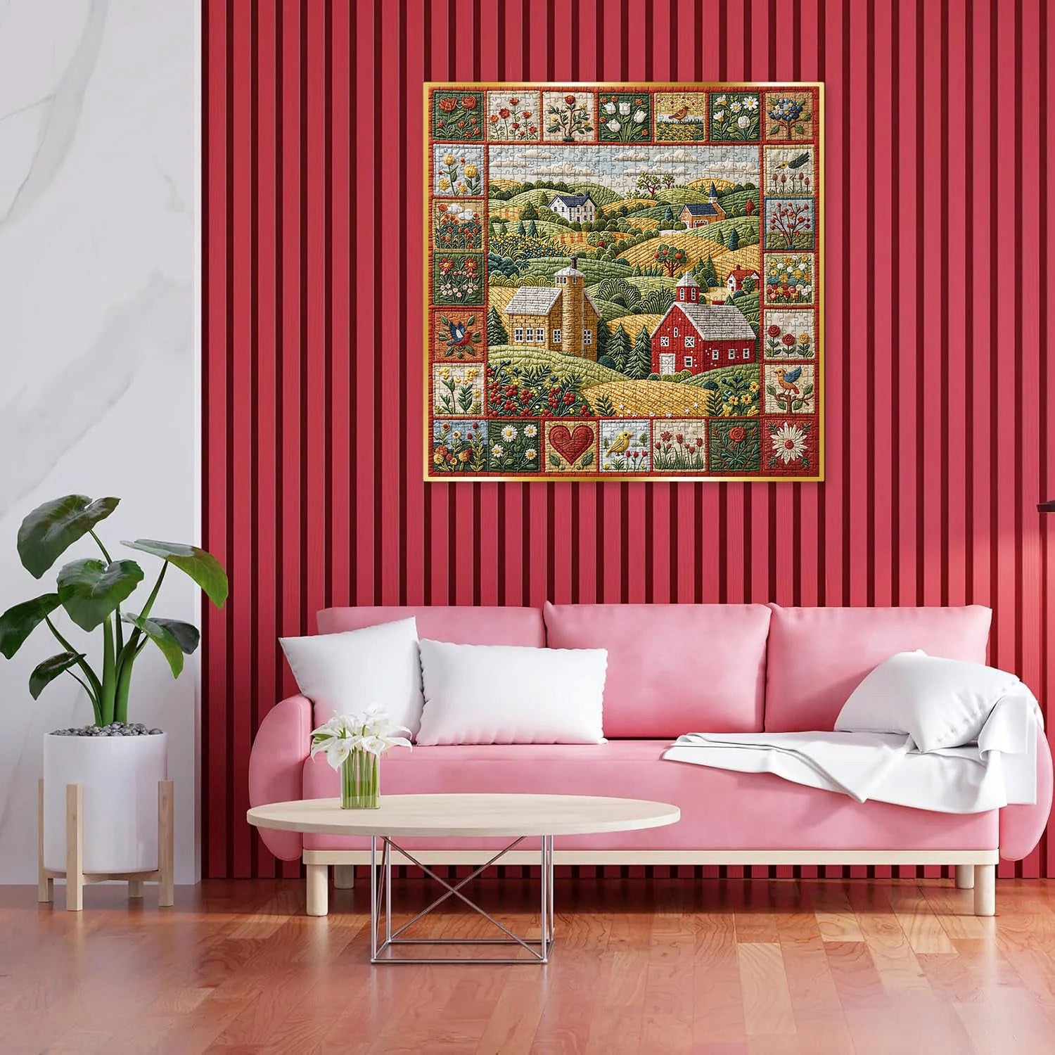 Quilted Countryside Jigsaw Puzzle 1000 Pieces