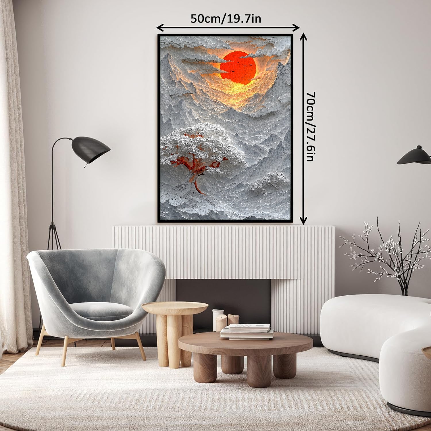 Sunset Paper Mountains Jigsaw Puzzle 1000 Pieces