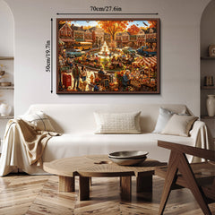 Crimson Maple Market Jigsaw Puzzle 1000 Piece