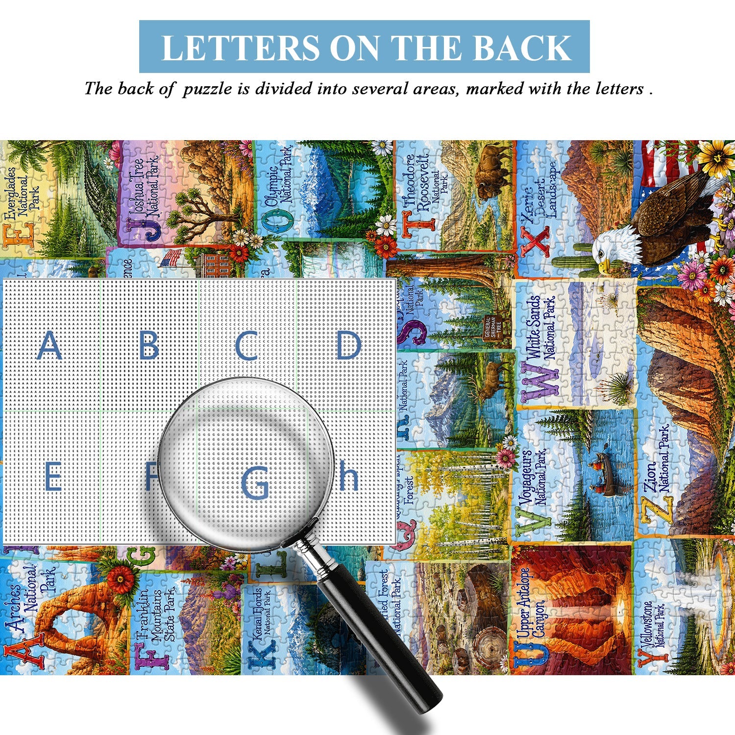 National Park Alphabet Jigsaw Puzzle 1000 Piece