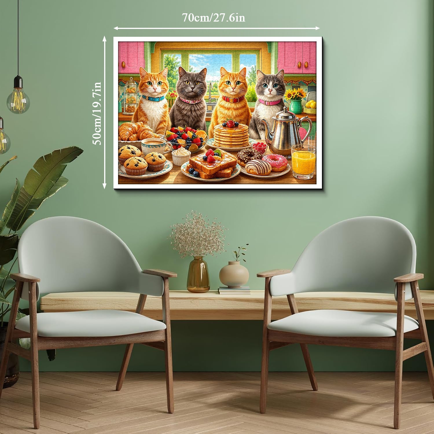Sweet Cat Feast Jigsaw Puzzle 1000 Piece