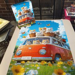 Puzzle 1000 Pièces — Chat en Balade au Soleil