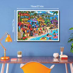 Island Summer Market Jigsaw Puzzle 1000 Piece