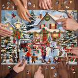 Christmas Snow Scene Jigsaw Puzzle 1000 Pieces