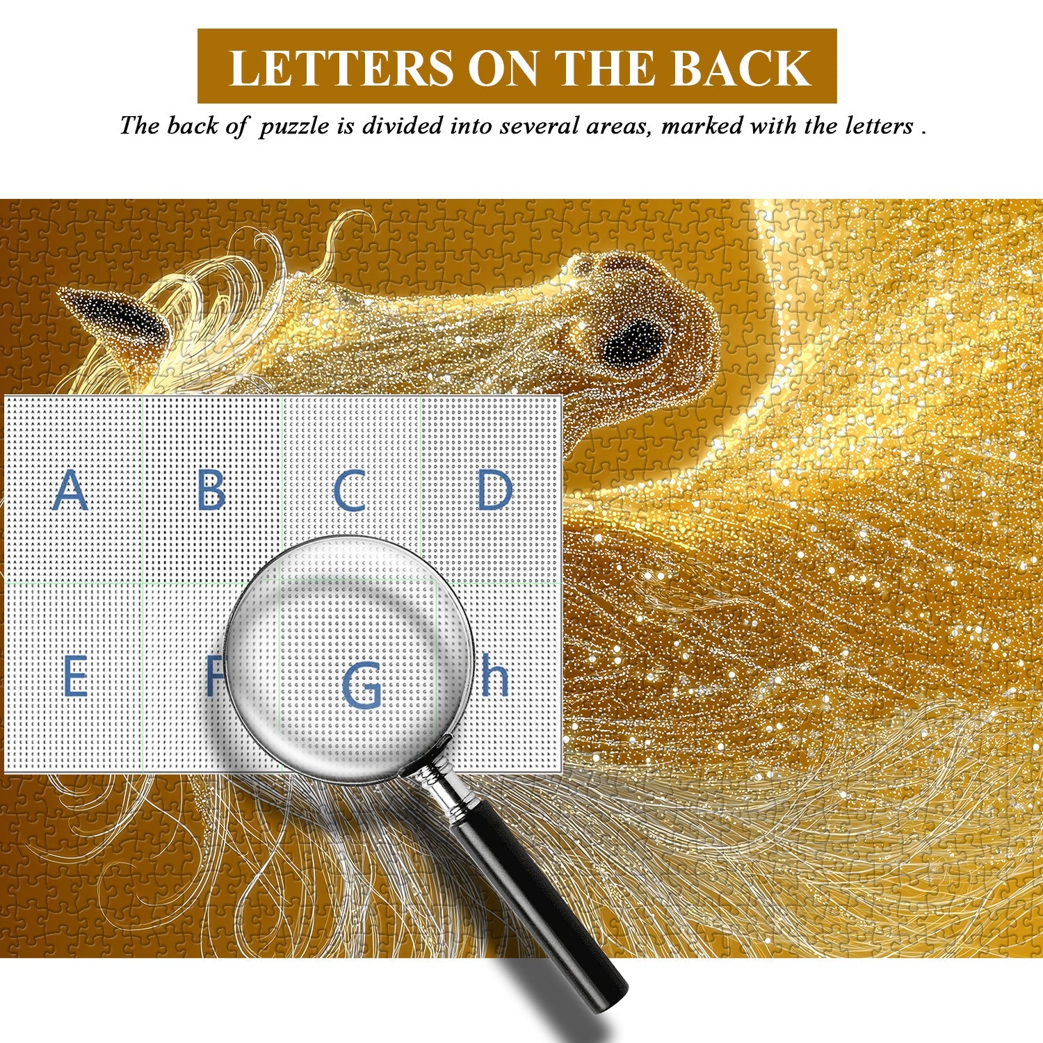 Golden Horse Jigsaw Puzzle 1000 Pieces