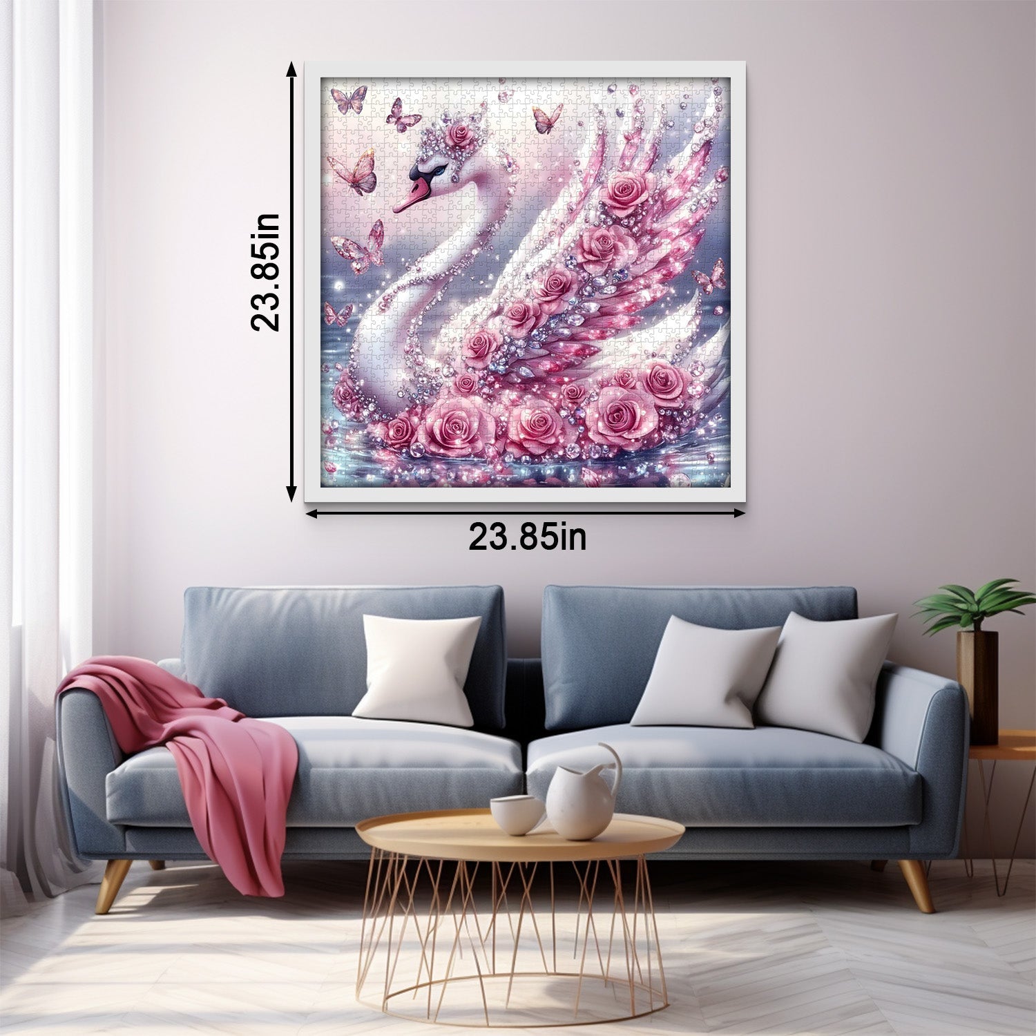 Diamond Rose Swan Jigsaw Puzzle 1000 Pieces