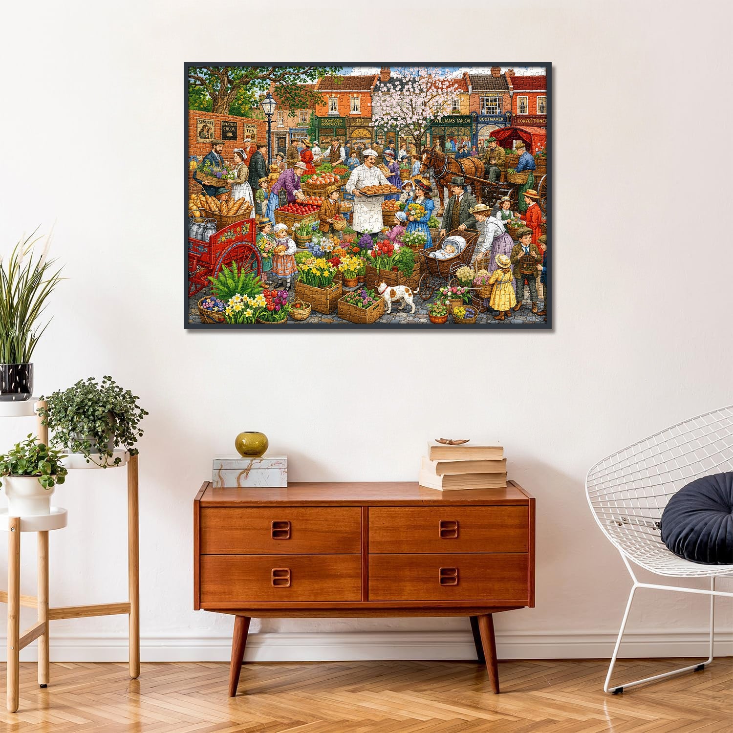 Retro Town Bazaar Jigsaw Puzzle 1000 Pieces