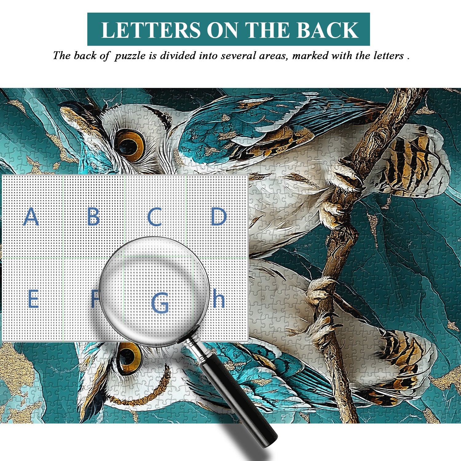 Puzzle 1000 Pièces Hiboux en Marbre