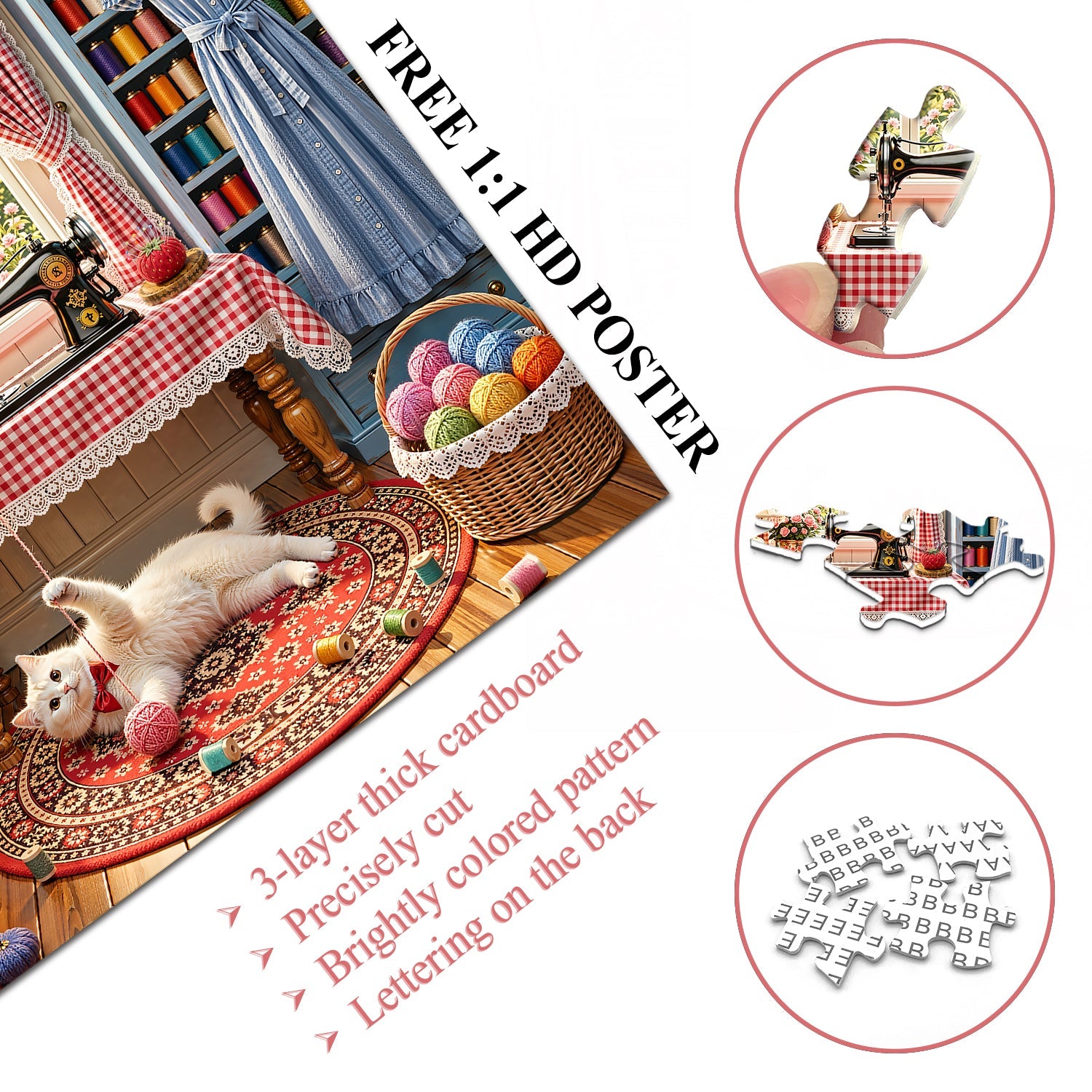 Sewing Cottage Jigsaw Puzzle 1000 Piece