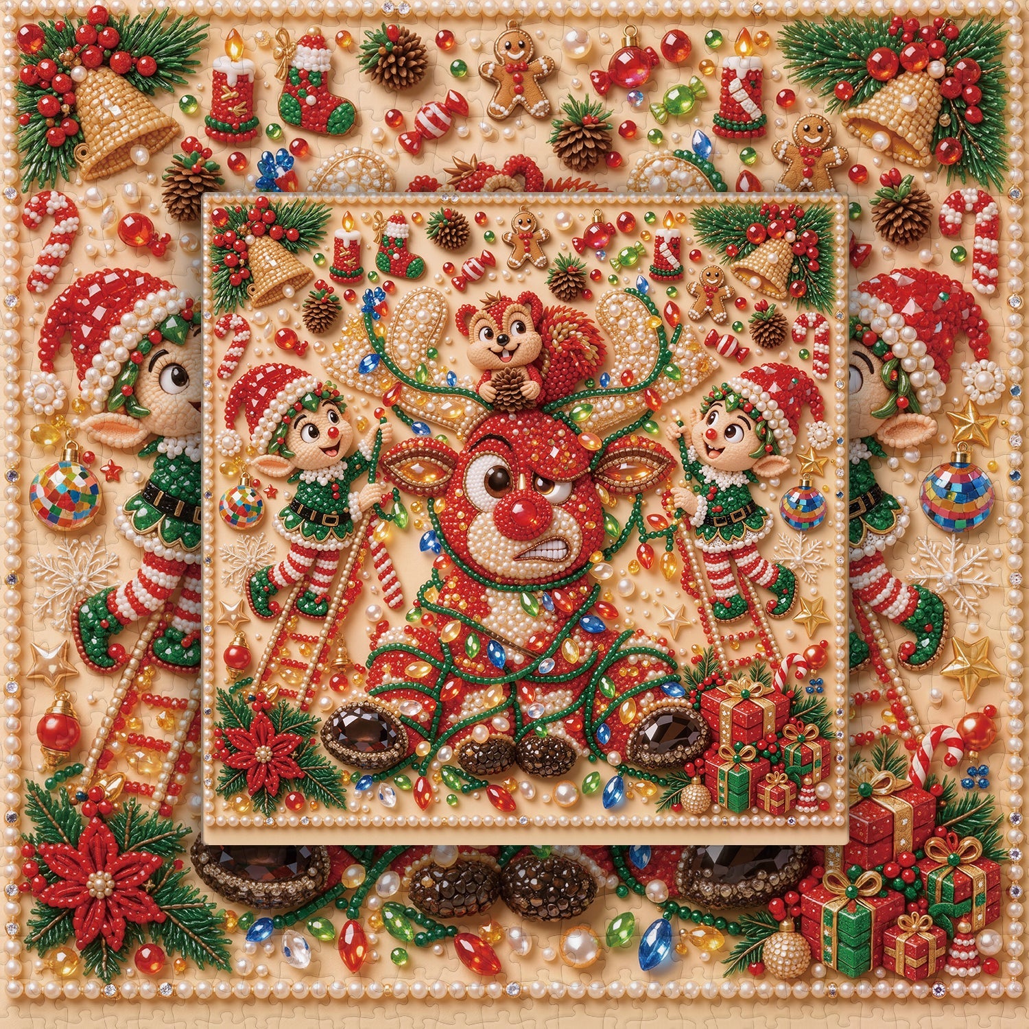 Gilded Christmas Jigsaw Puzzle 1000 Pieces
