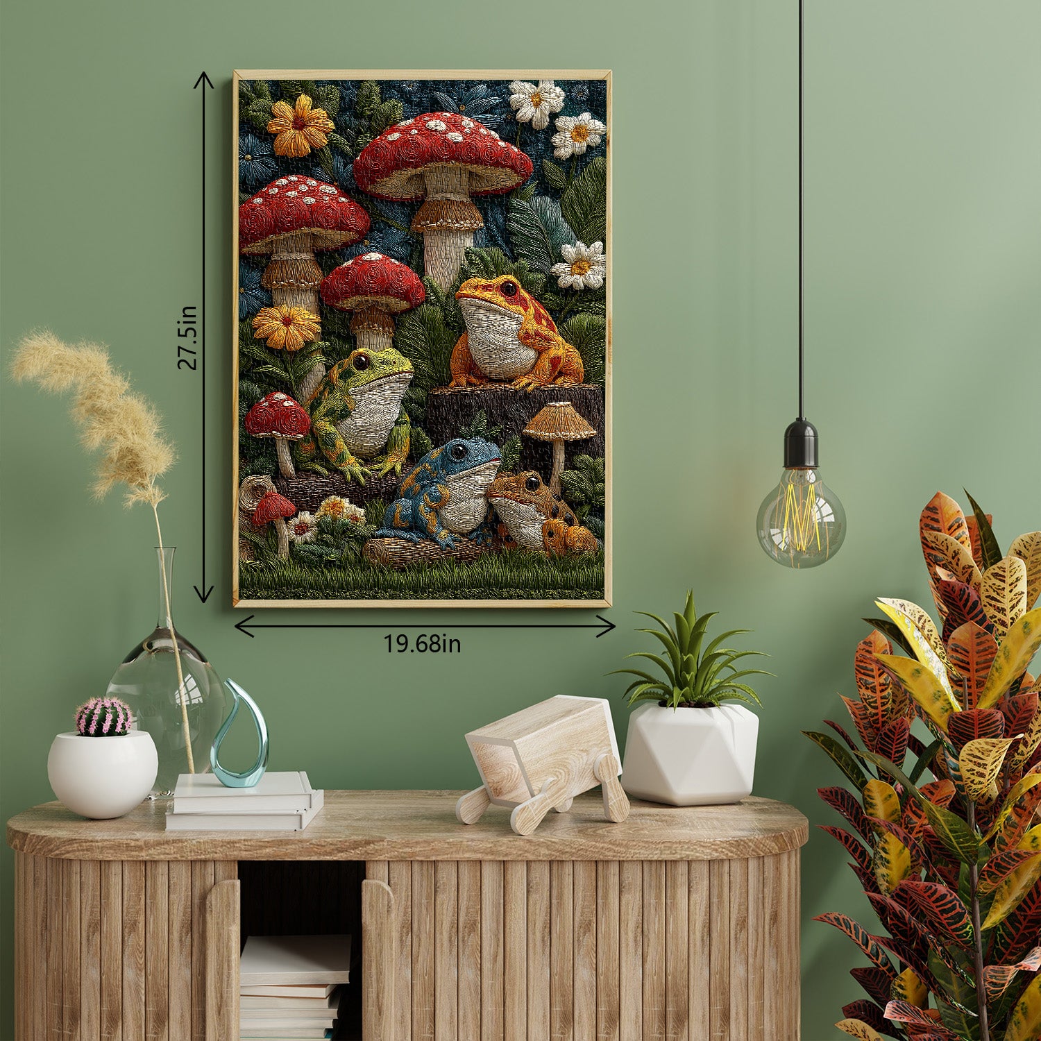 Fabric Frogs Jigsaw Puzzle 1000 Piece