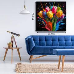 Puzzles en forme de tulipes vibrantes 1000 pièces