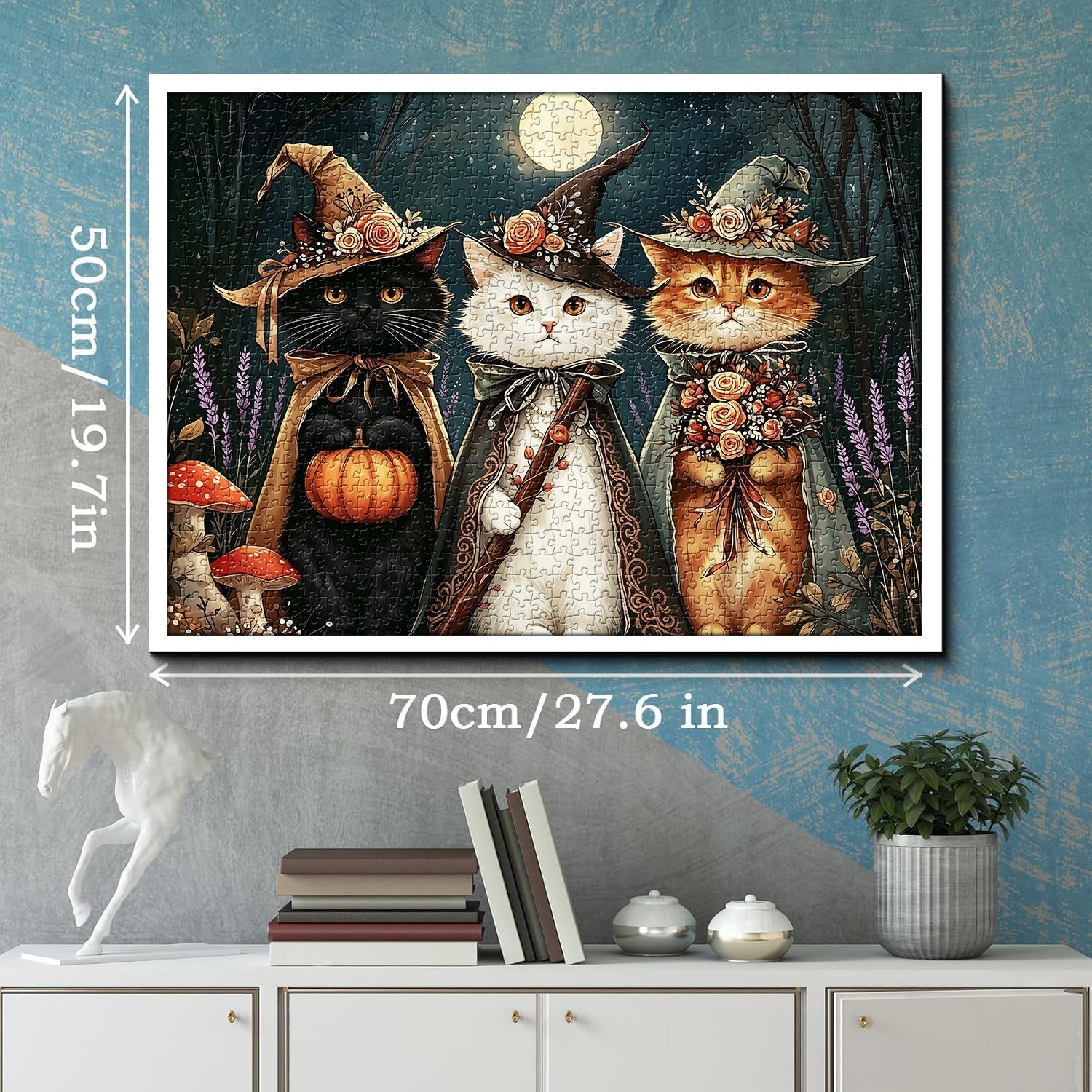 Moon Cat Witches  Jigsaw Puzzle 1000 Piece