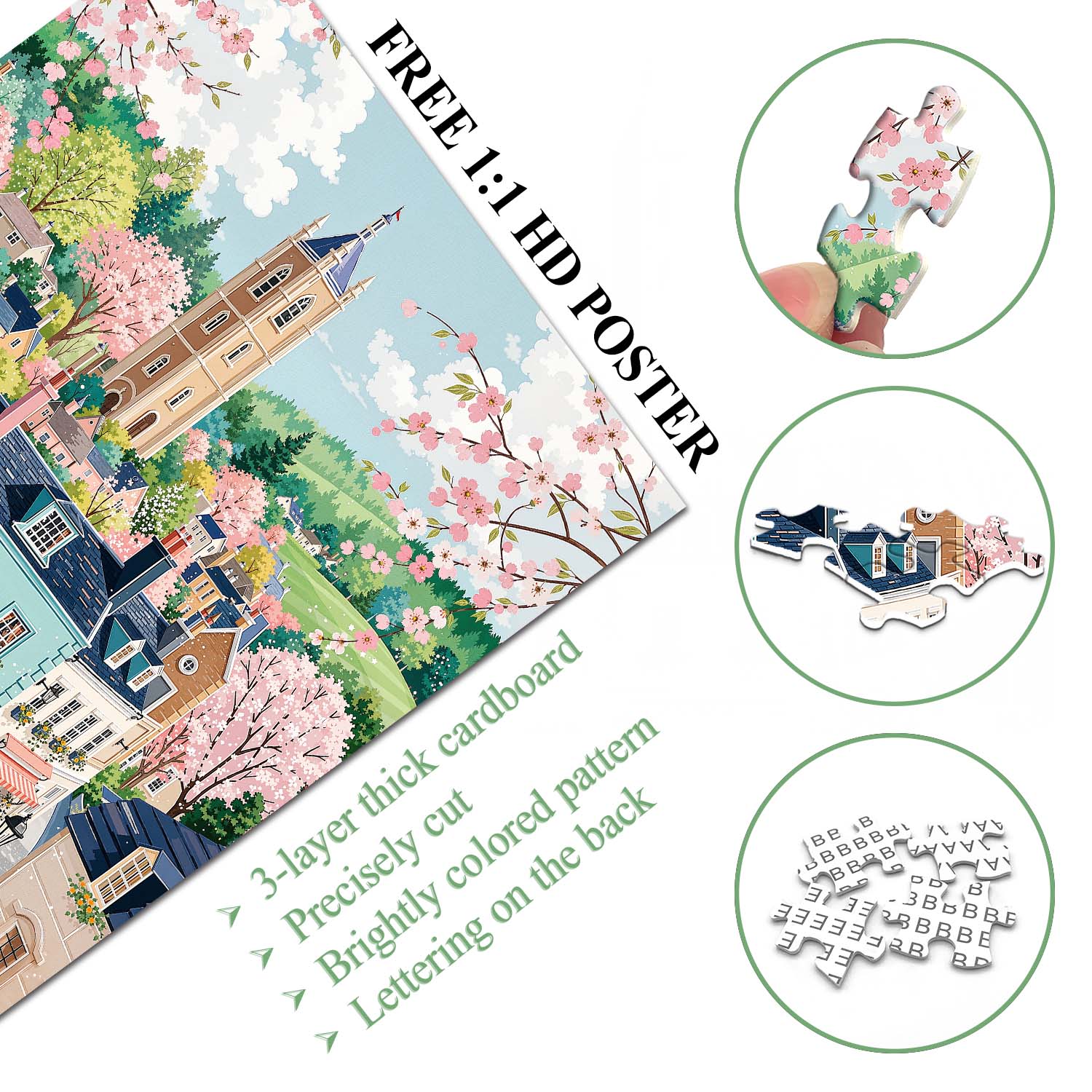Spring Village Jigsaw Puzzle 1000 Piece