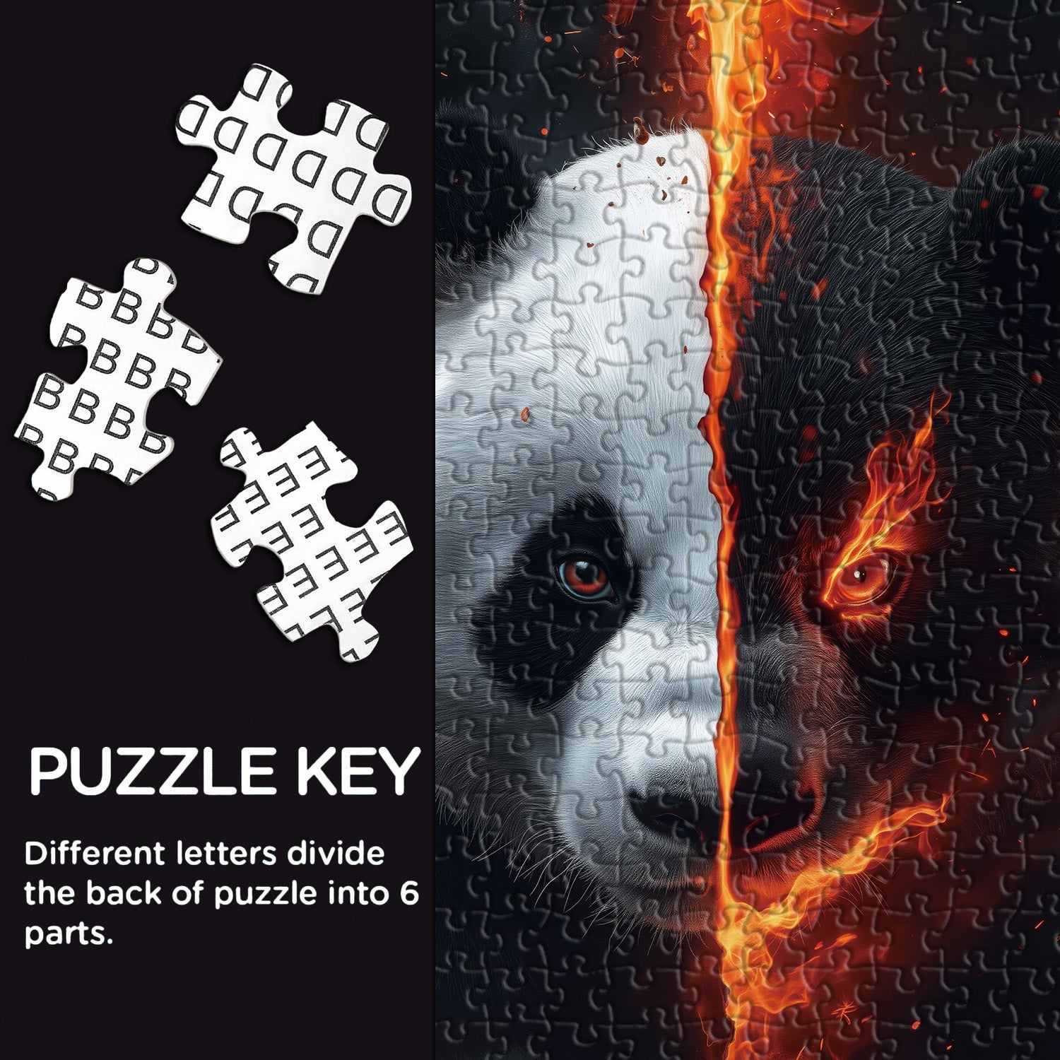 Fire Realm Panda Jigsaw Puzzles 1000 Pieces