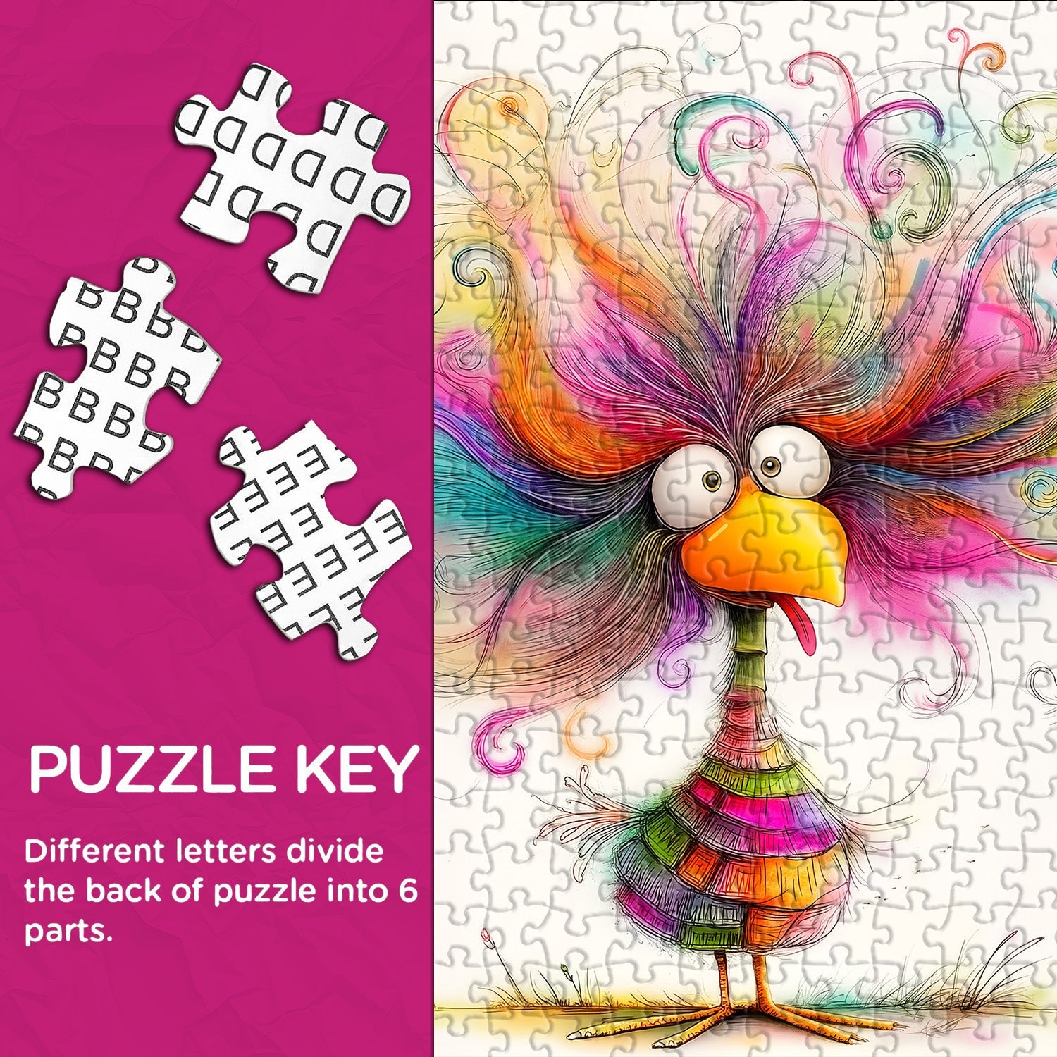 Exploding Bird Jigsaw Puzzle 1000 Pieces