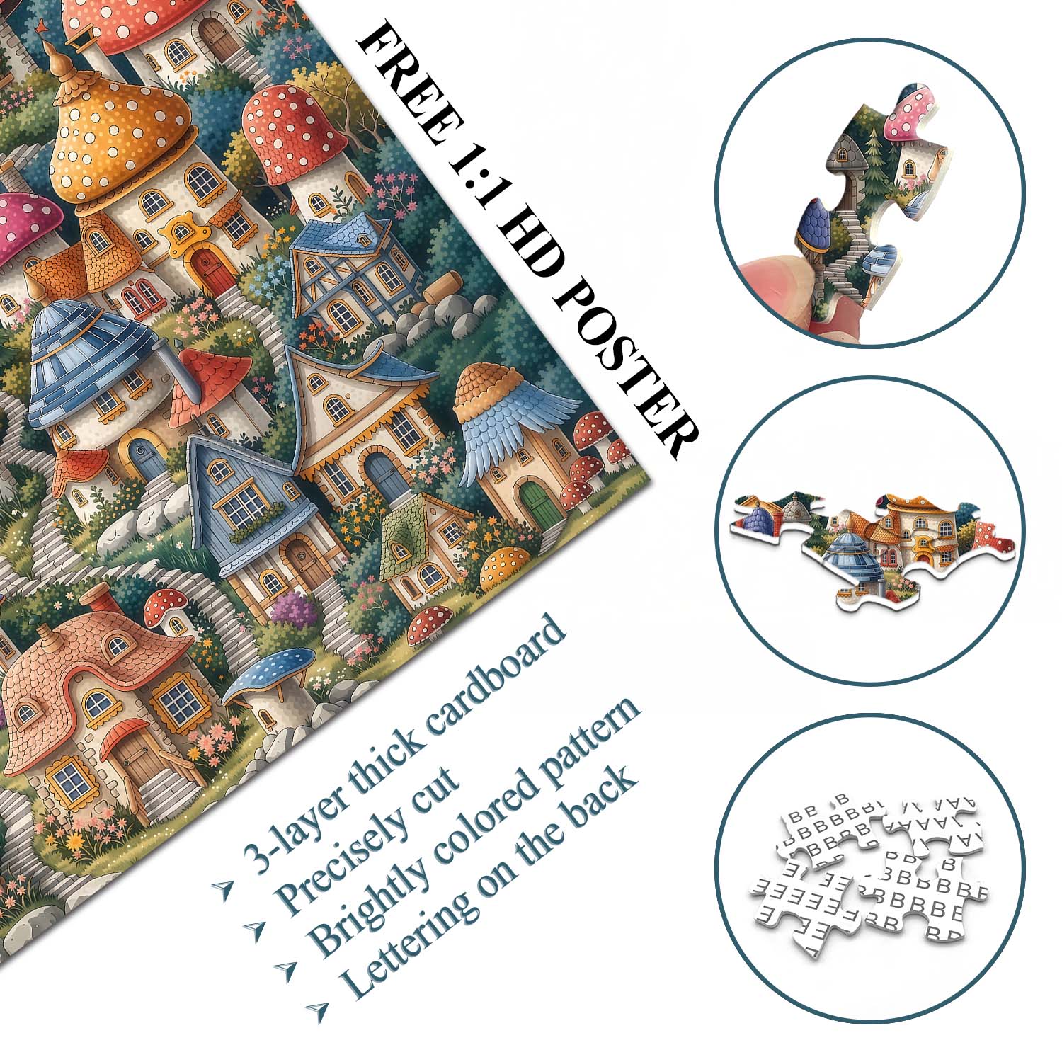 Layered Hillside Homes Jigsaw Puzzle 1000 Piece