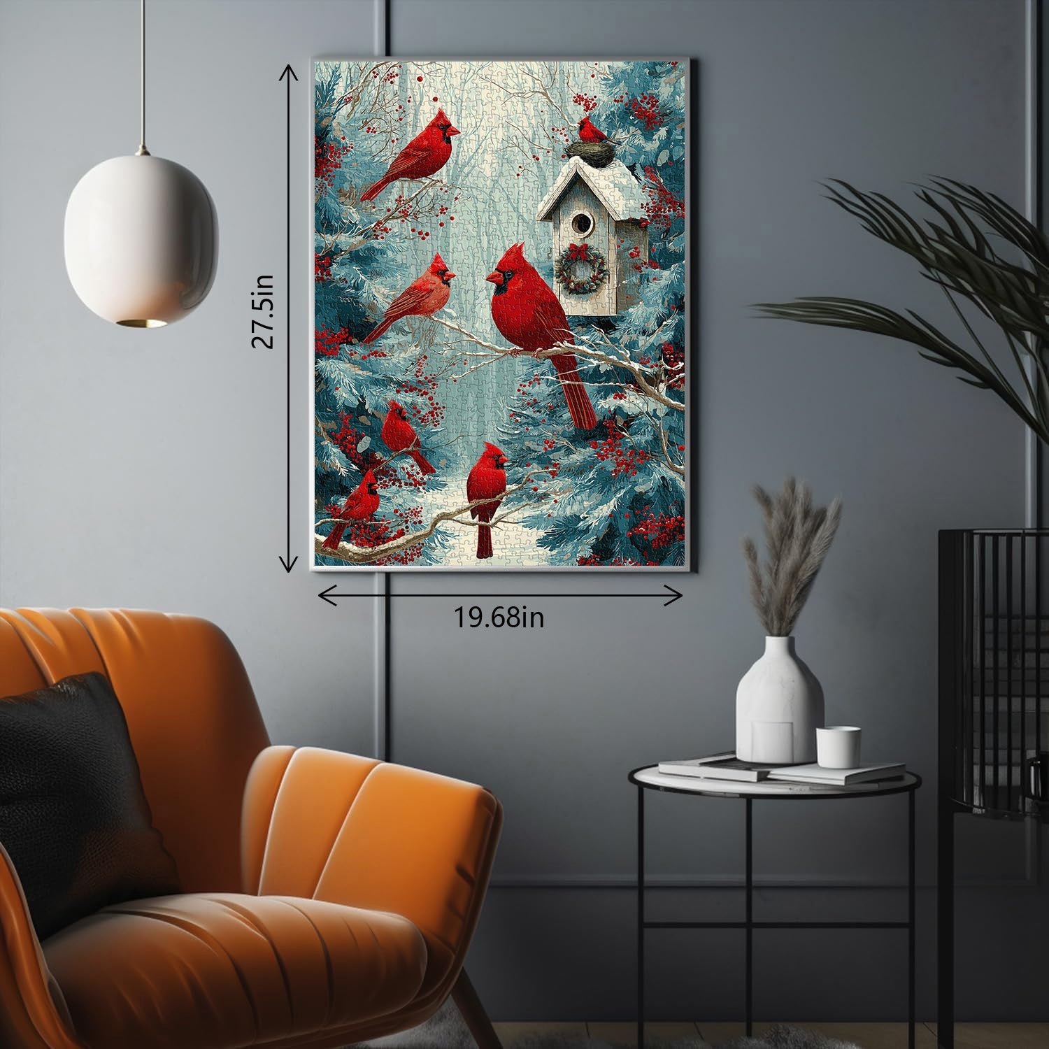 Cardinals in Winter Jigsaw Puzzle 1000 Piece