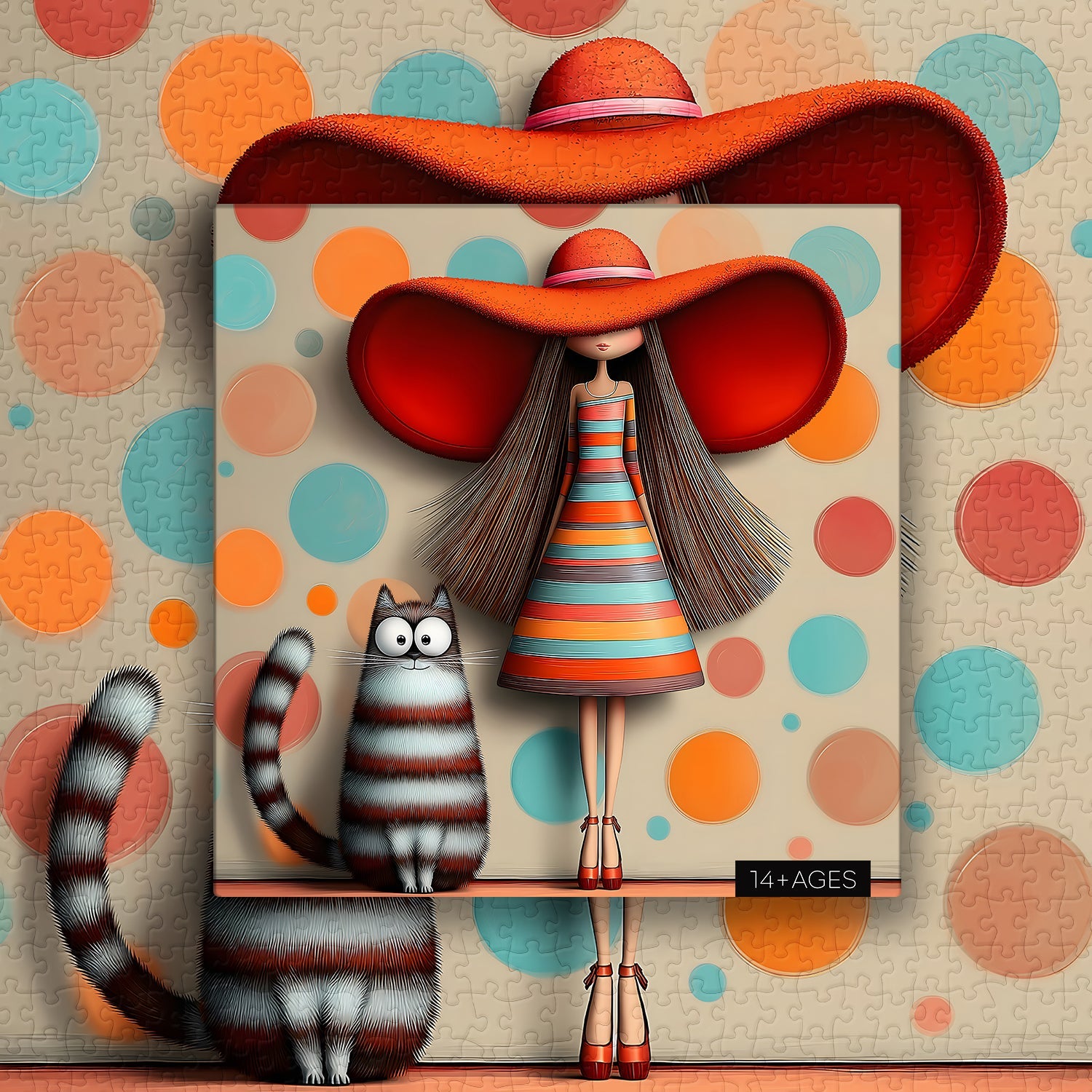 Puzzle 1000 pièces Fille au chapeau rouge
