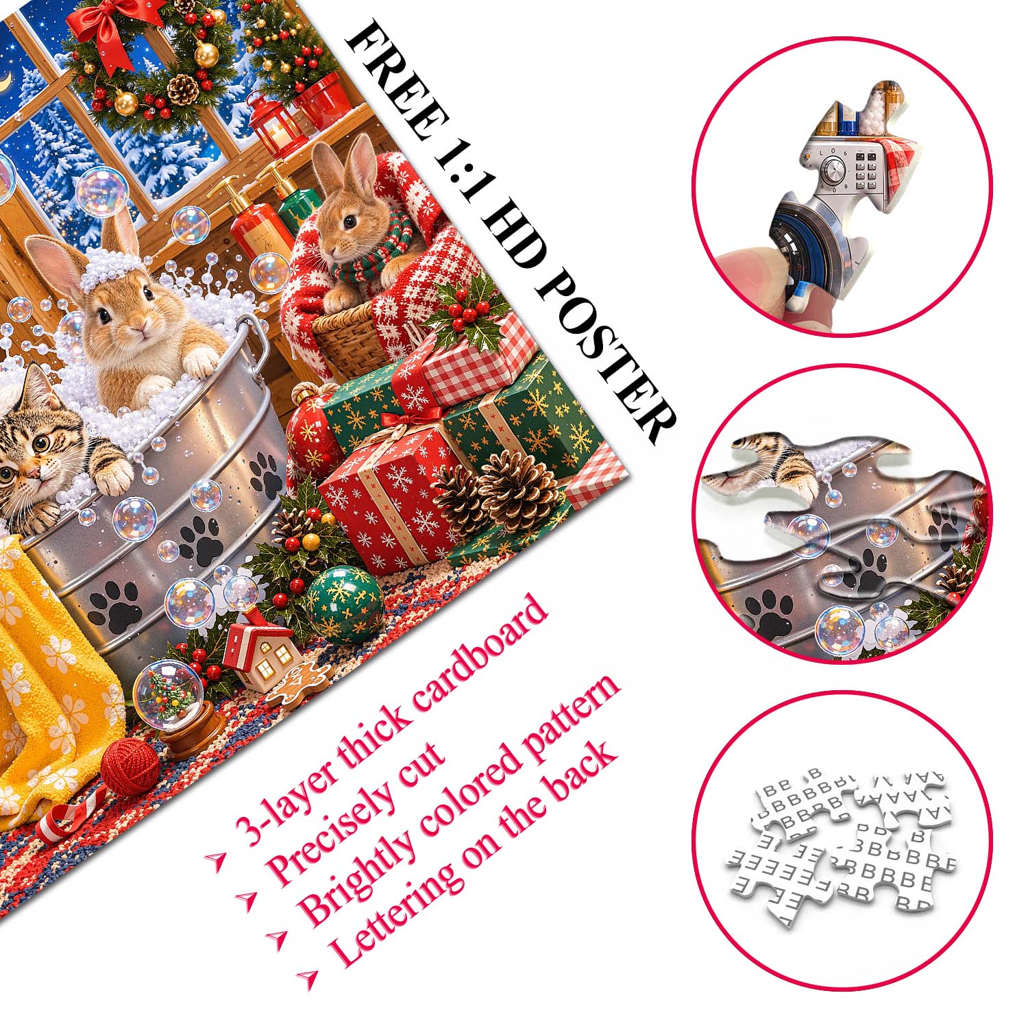 Pet Holiday Jigsaw Puzzle 1000 Piece