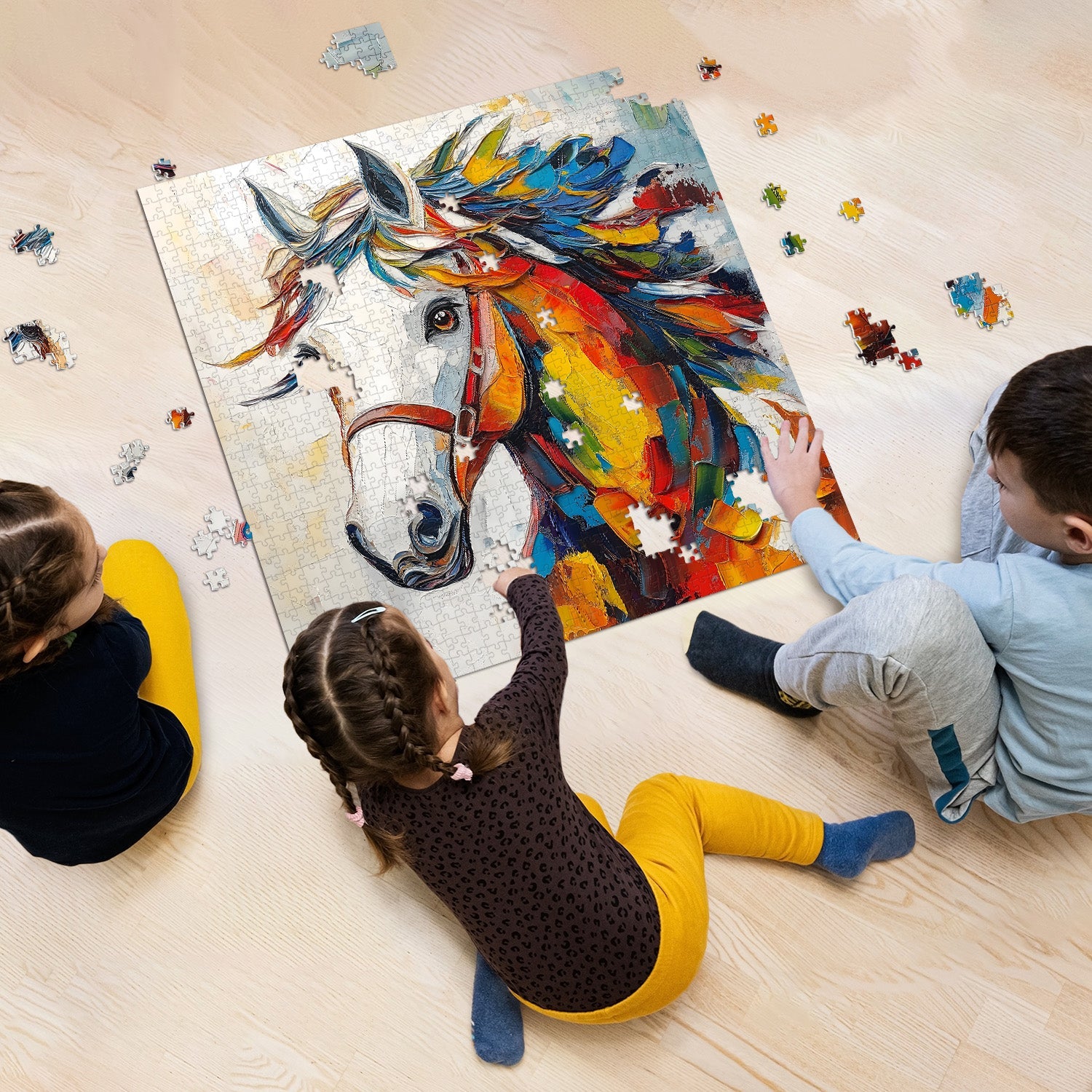 Puzzle „Gemaltes Pferd“ 1000 Teile