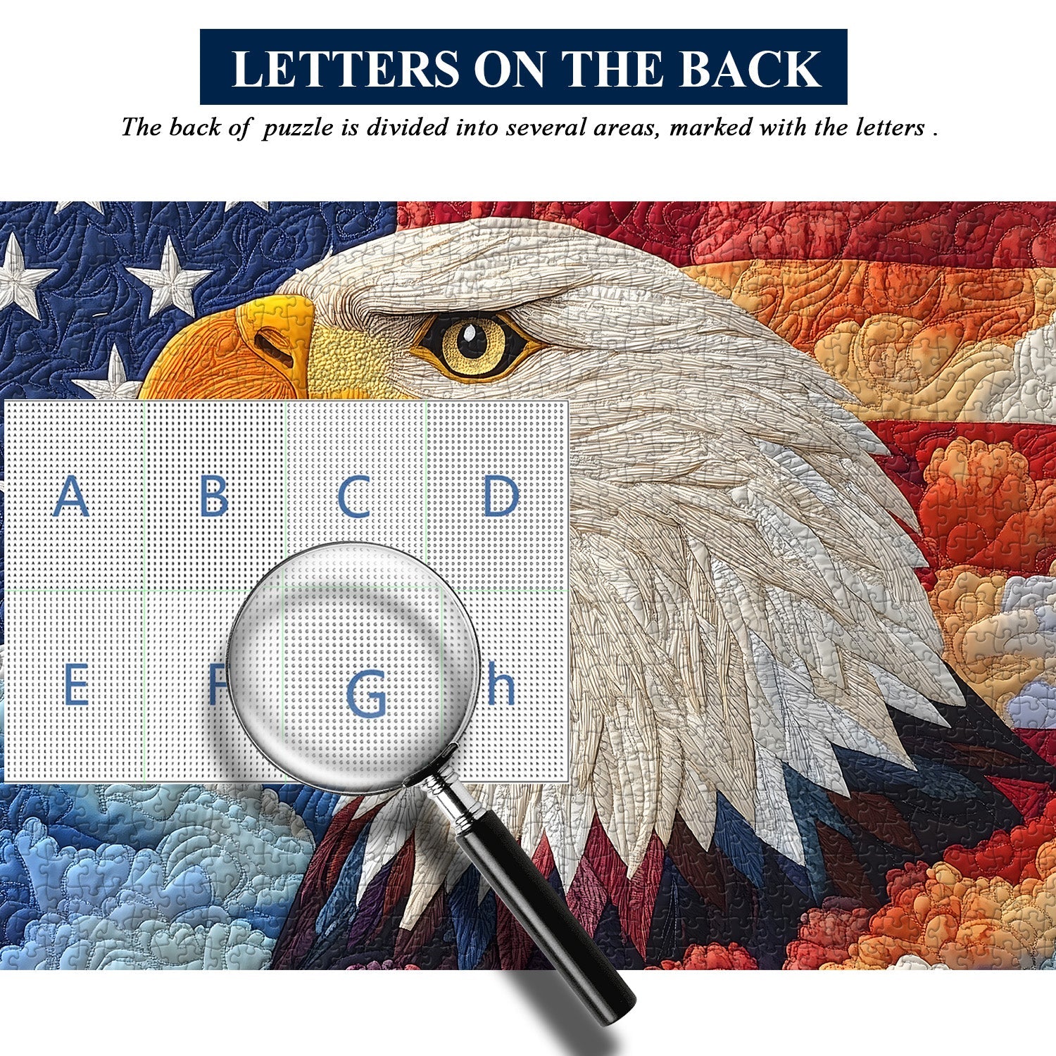 The Quilted Eagle Jigsaw Puzzle 1000 Pieces