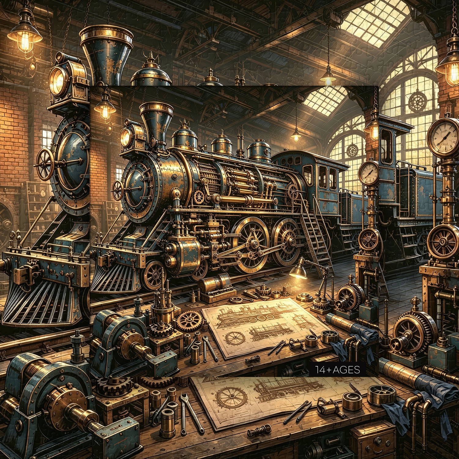 Clockwork Rail Workshop Jigsaw Puzzle 1000 Pieces
