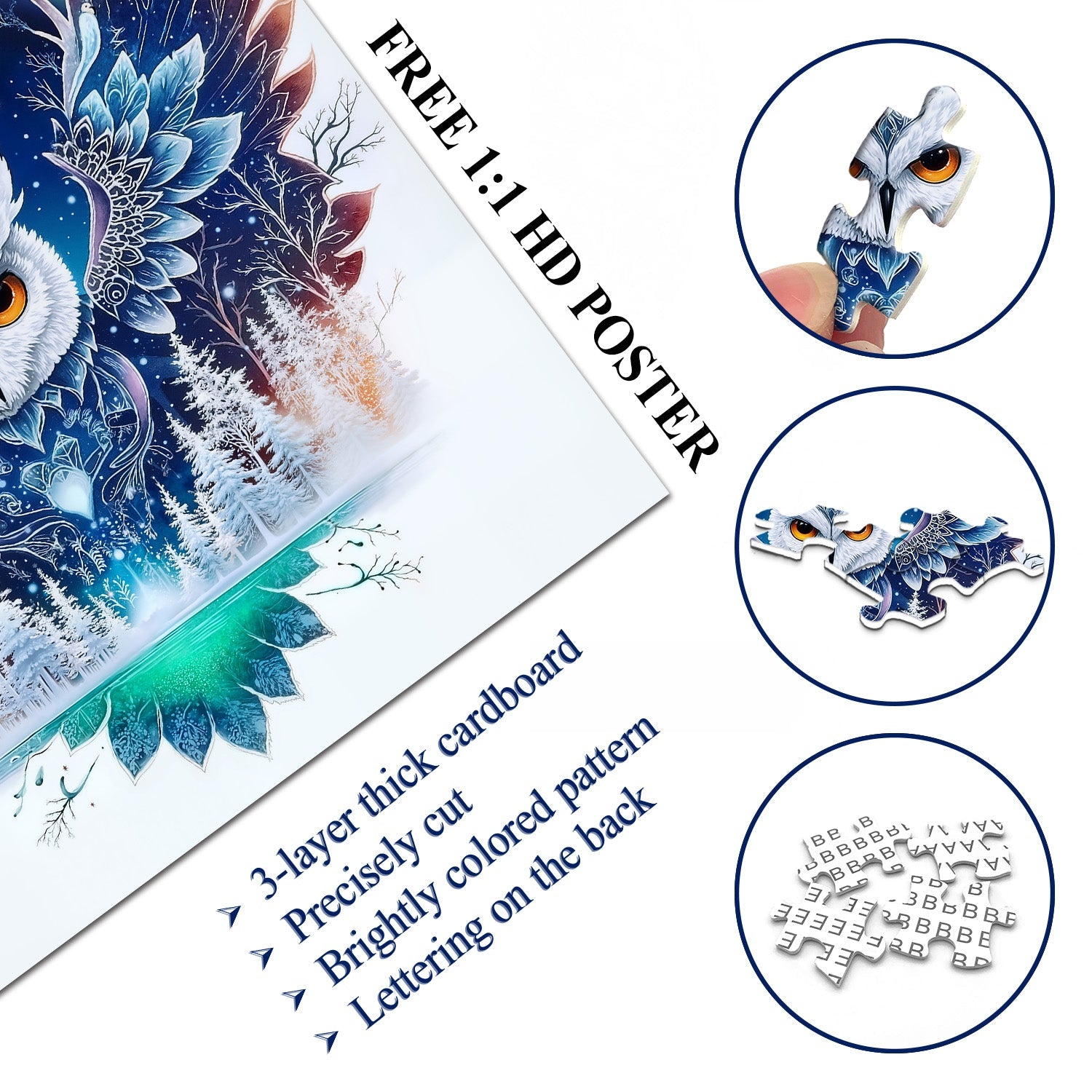 Blue Owl Jigsaw Puzzle 1000 Pieces