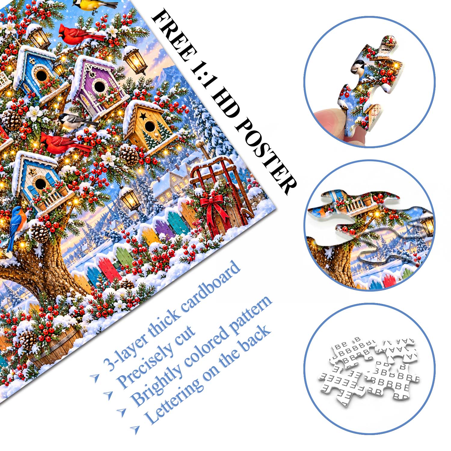 Winter Wings Wonderland Jigsaw Puzzle 1000 Piece