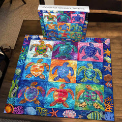 Colorful Ocean Turtles Jigsaw Puzzle 1000 Piece