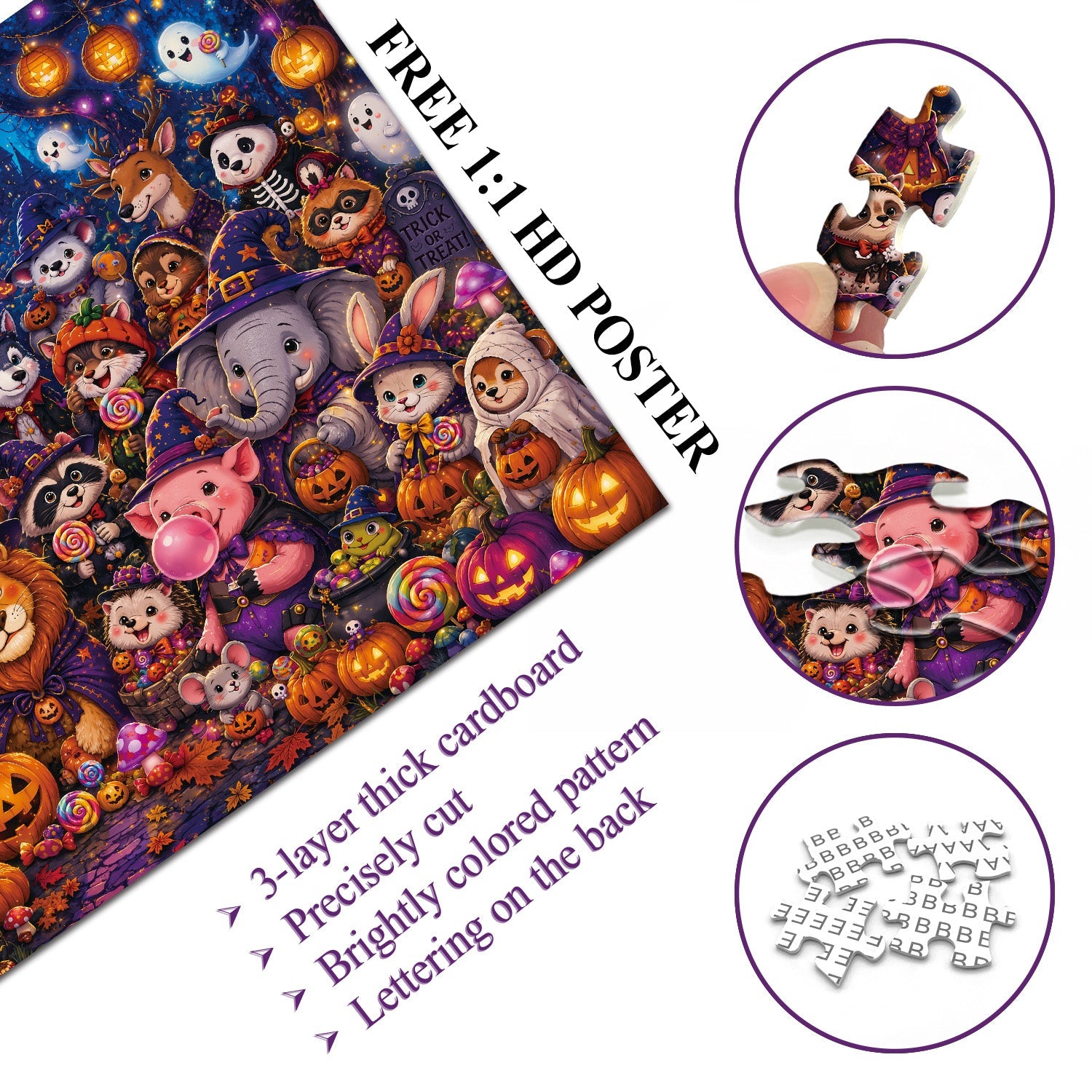 Animal Carnival Night Jigsaw Puzzle 1000 Piece
