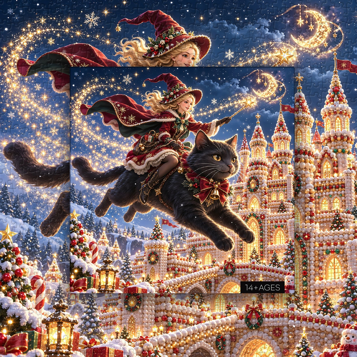 Cat’s Christmas Flight Jigsaw Puzzle 1000 Piece