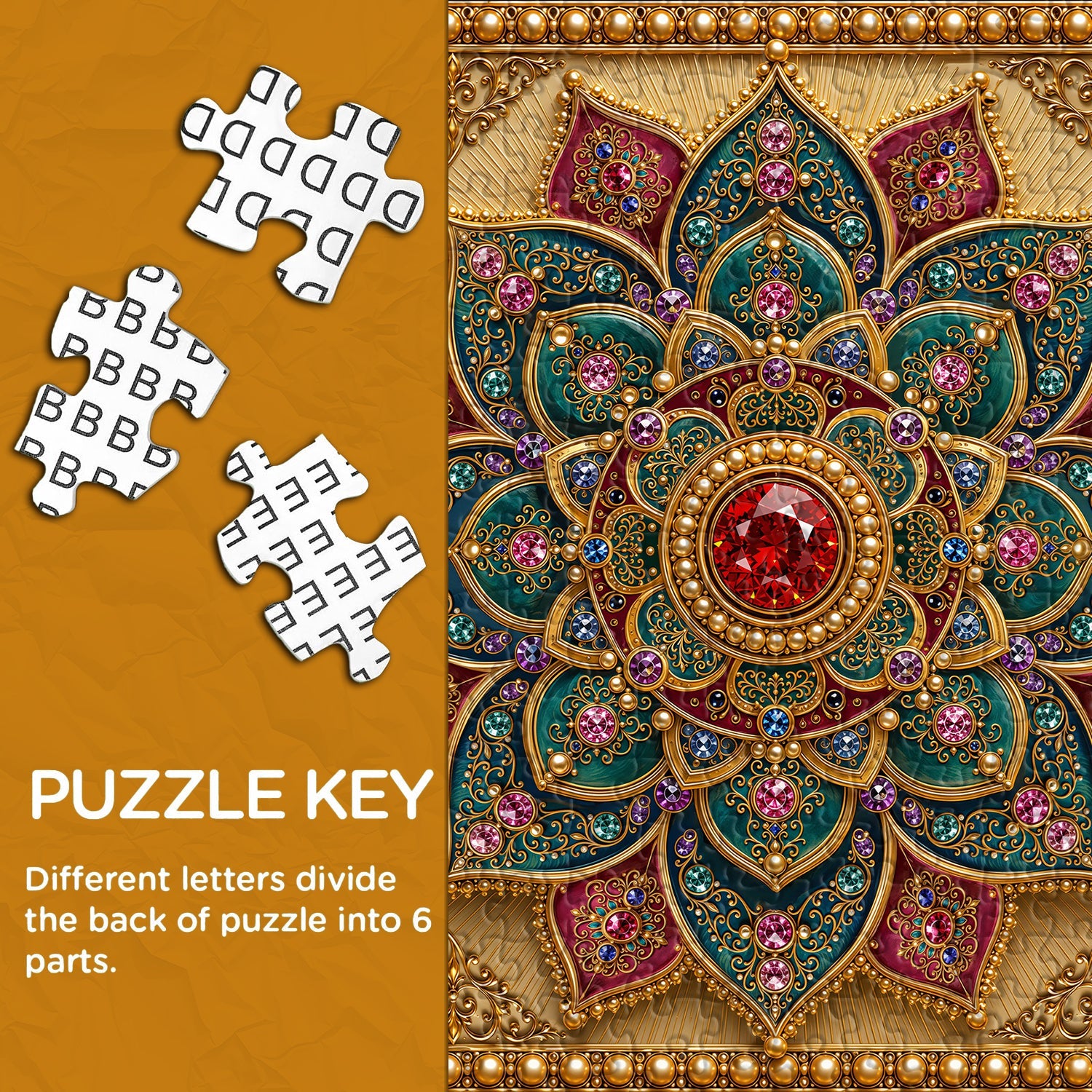 Gem Mandala Jigsaw Puzzle 1000 Pieces
