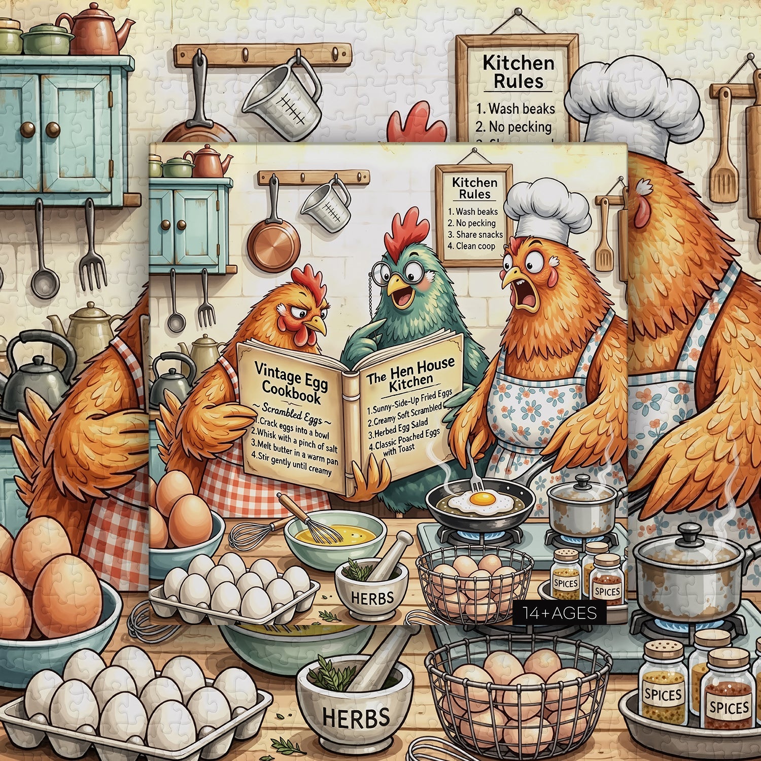 Cluck Cookery Jigsaw Puzzle 1000 Pieces