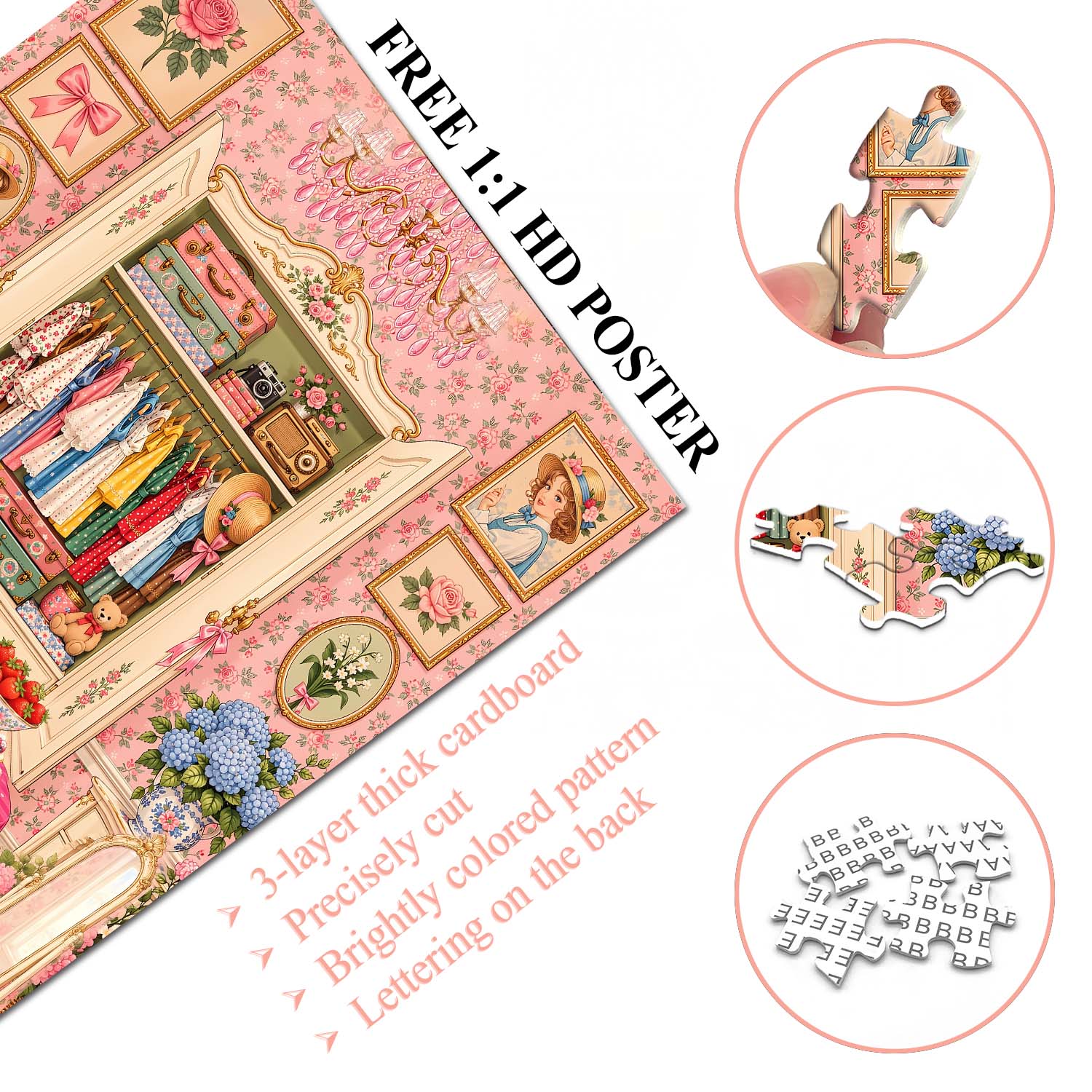 Floral Boudoir Jigsaw  Puzzle 1000 Piece