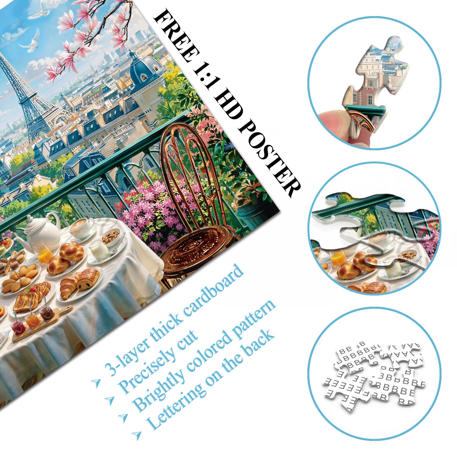 French
Puzzle de 1000 pièces Petit-déjeuner à Paris