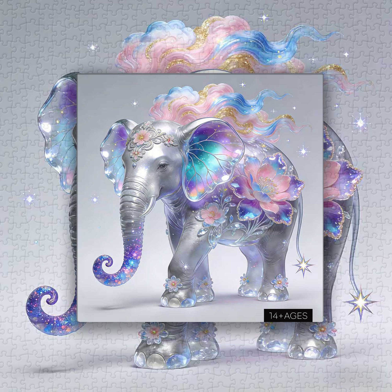 Galaxy Petal Elephant Jigsaw Puzzle 1000 Pieces