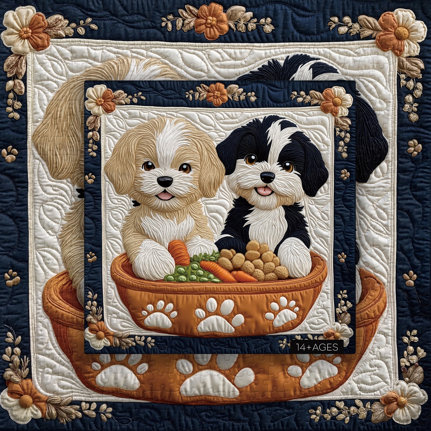 Puppy Feast Jigsaw Puzzle 1000 Piece