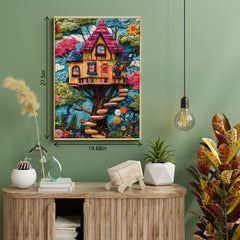 Quilted Art Treehouse Jigsaw Puzzle 1000 Pieces