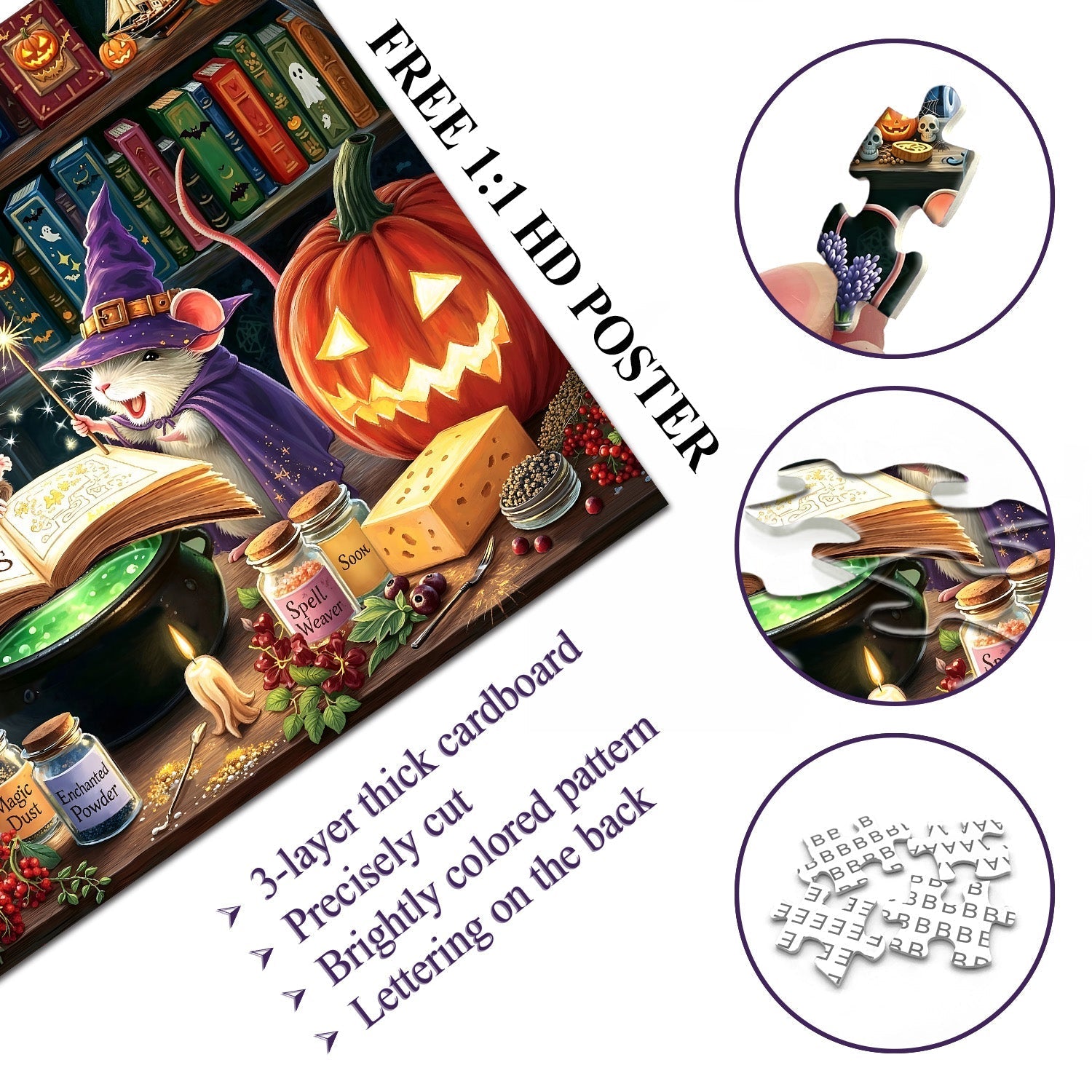 Witch Mice Spell Jigsaw Puzzle 1000 Pieces