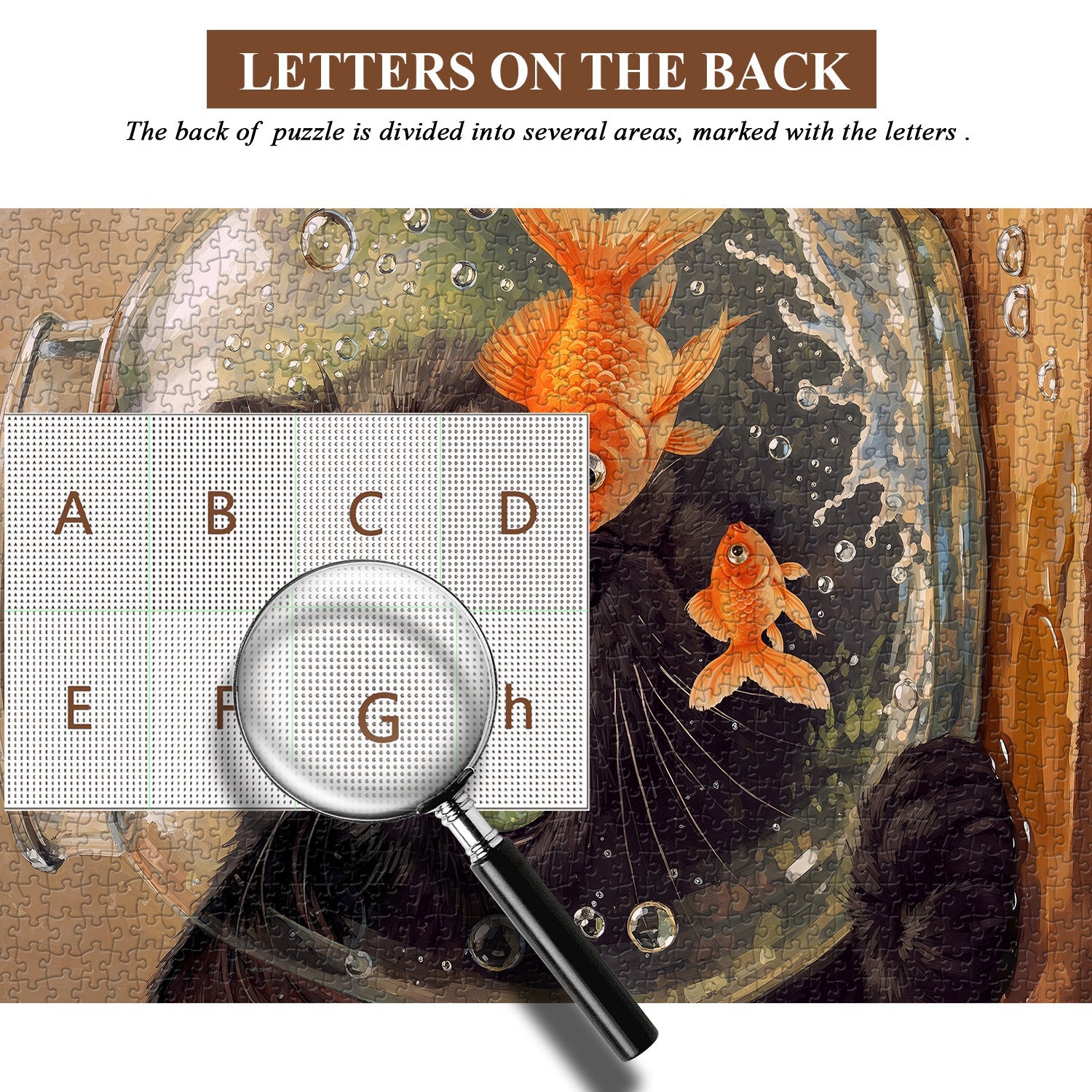 Puzzle De 1000 Pièces Chat Et Poissons Rouges