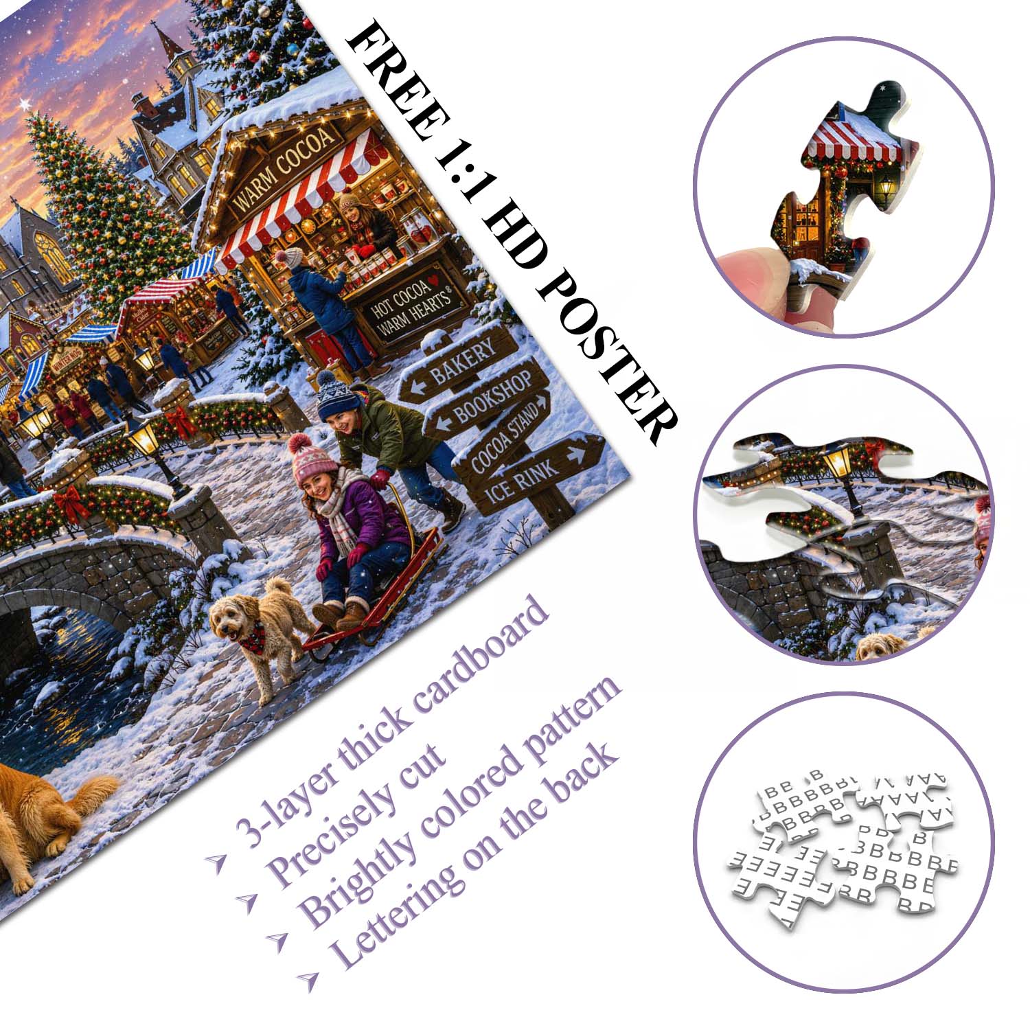 Warm Winter Village Jigsaw Puzzle 1000 Pieces